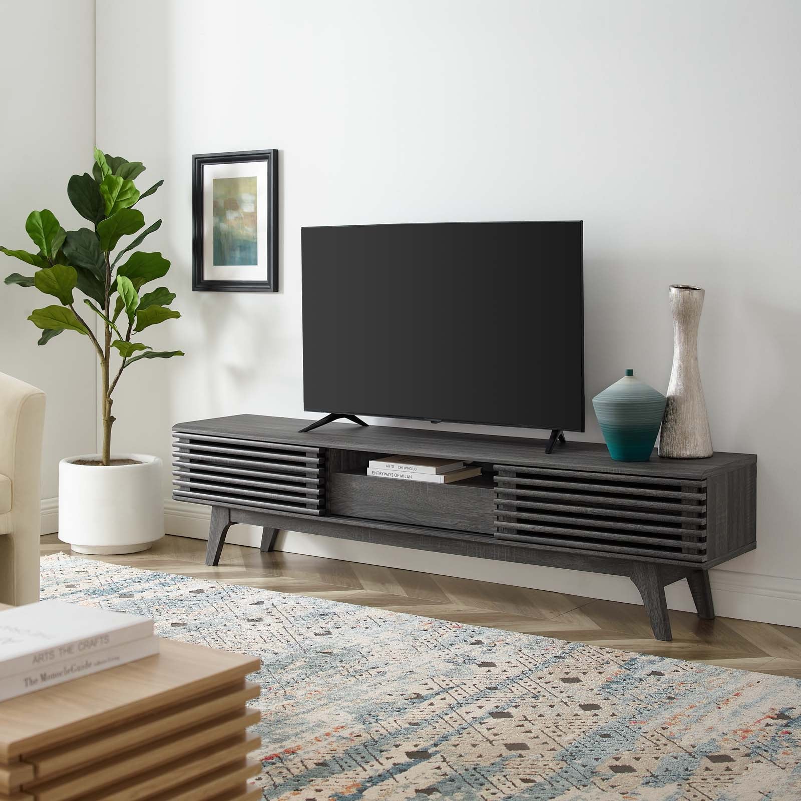 Modway TV & Media Units - Render 70" TV Stand Charcoal