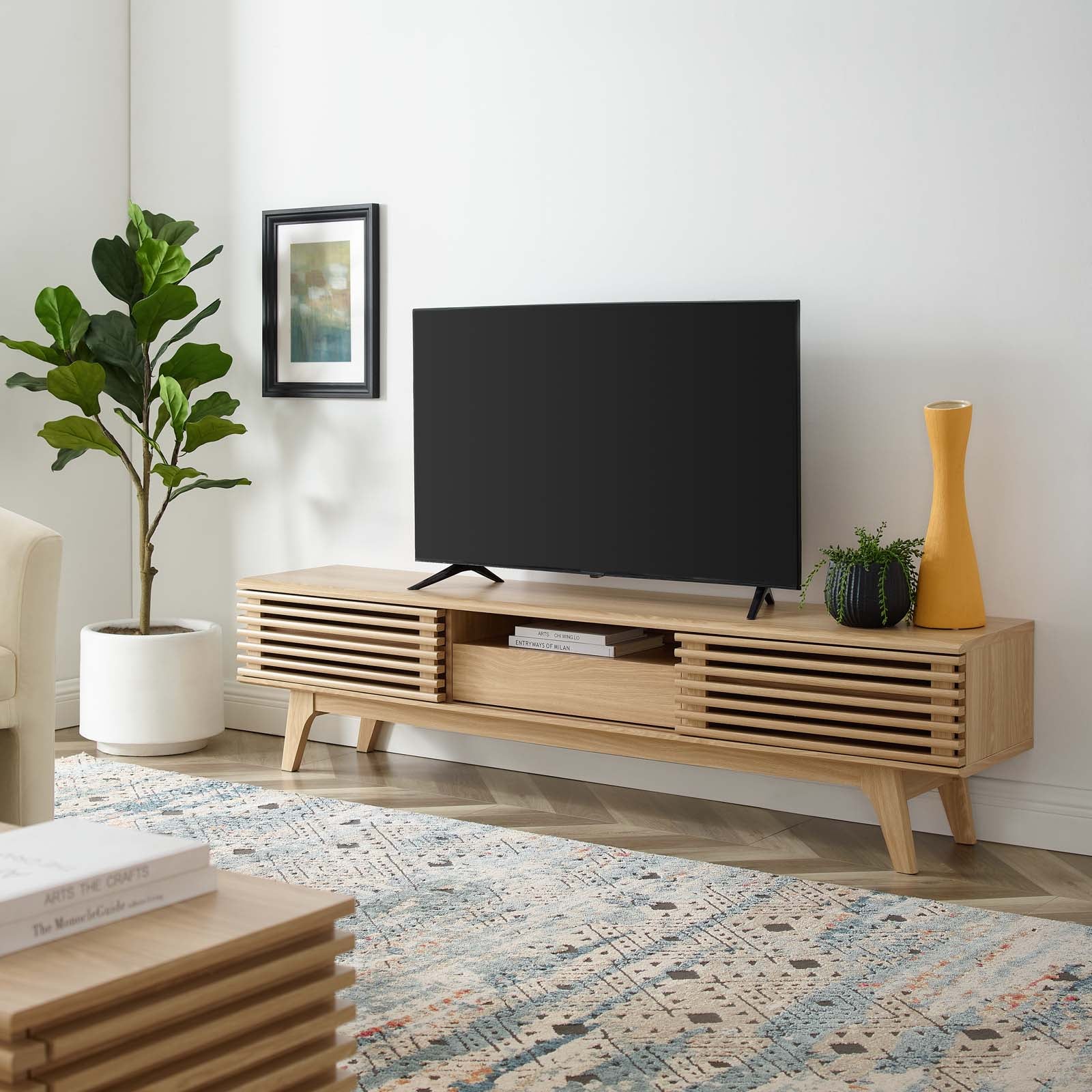 Modway TV & Media Units - Render 70" TV Stand Oak