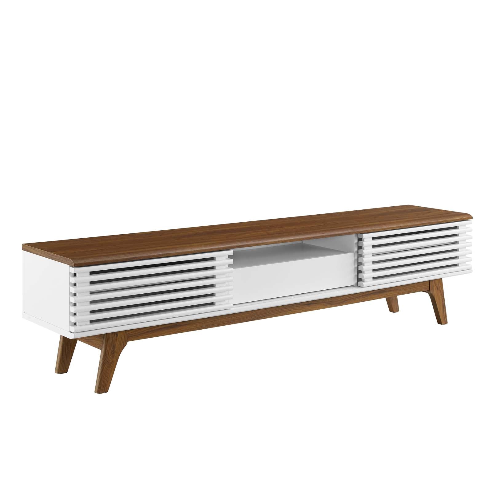 Modway TV & Media Units - Render-70"-TV-Stand-Walnut-White