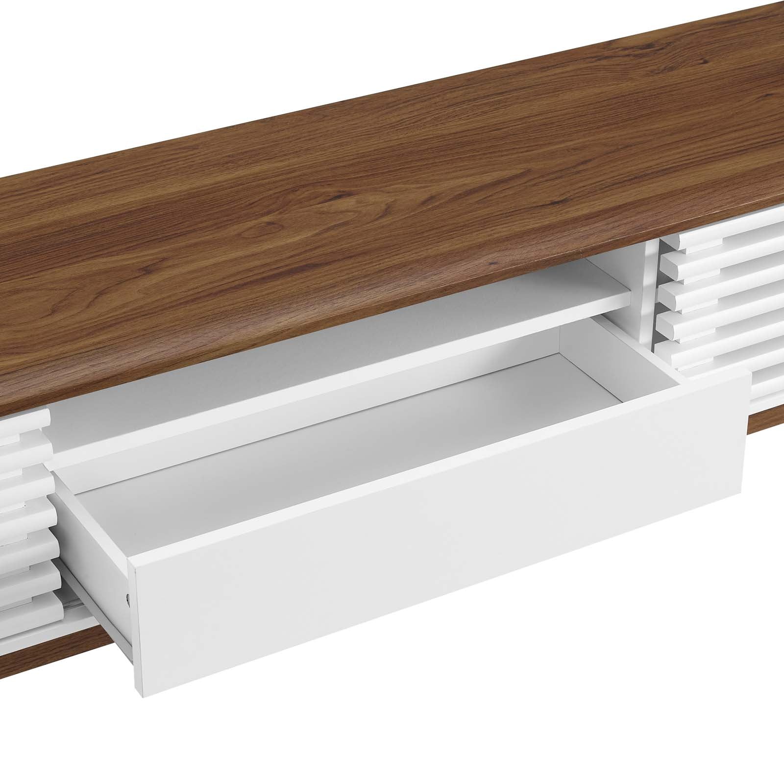 Modway TV & Media Units - Render-70"-TV-Stand-Walnut-White