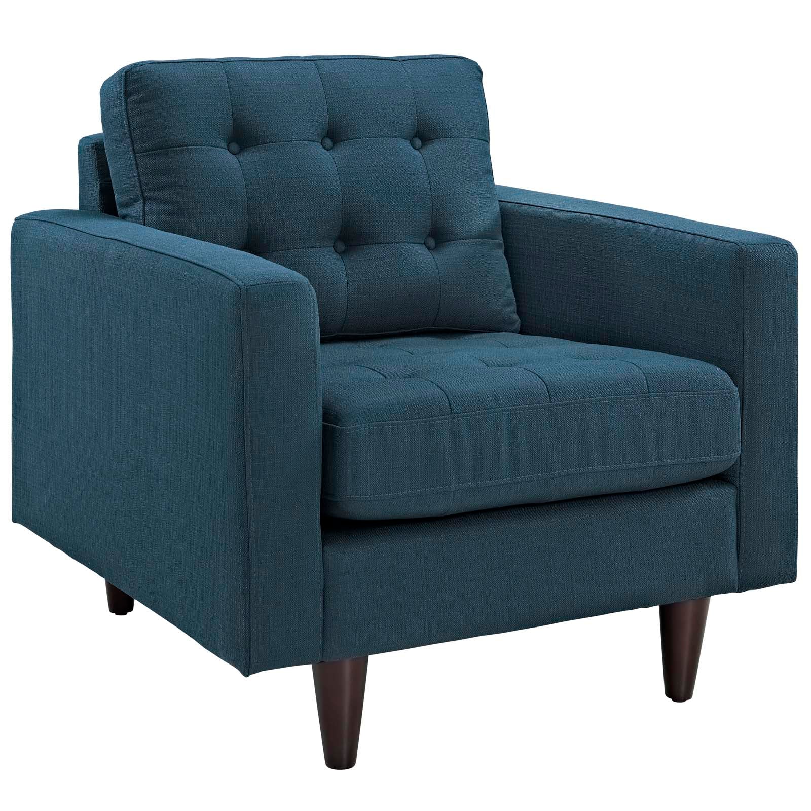 Modway Sofas & Couches - Empress-Sofa,-Loveseat-and-Armchair-Set-of-3-Azure