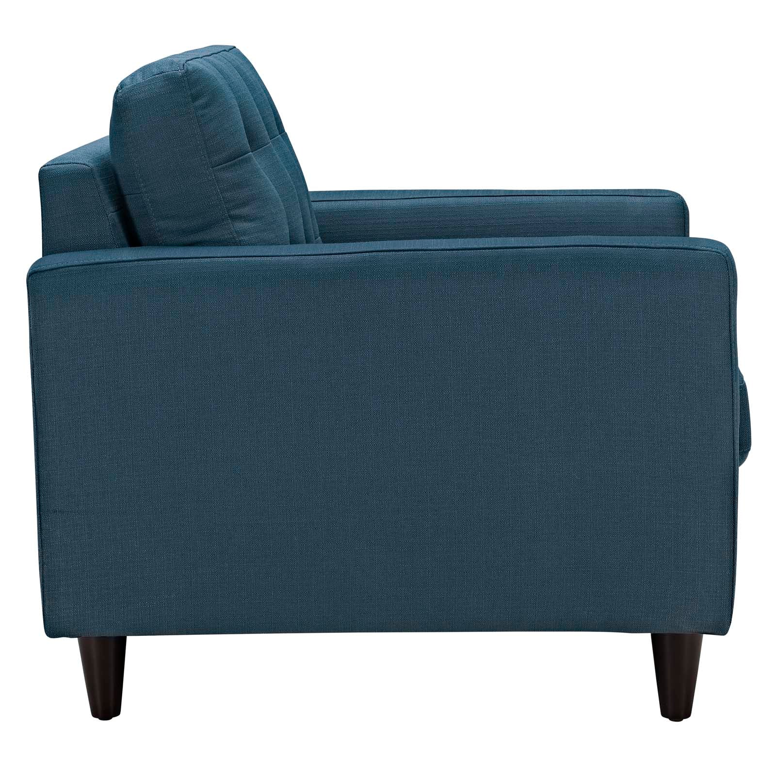 Modway Sofas & Couches - Empress-Sofa,-Loveseat-and-Armchair-Set-of-3-Azure