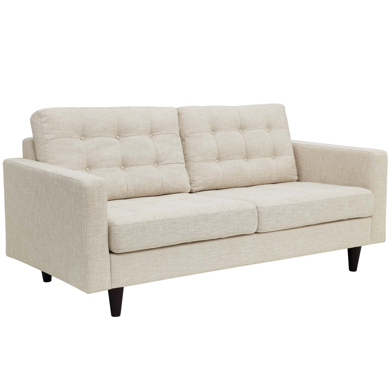 Modway Living Room Sets - Empress Sofa, Loveseat And Armchair Set Of 3 Beige
