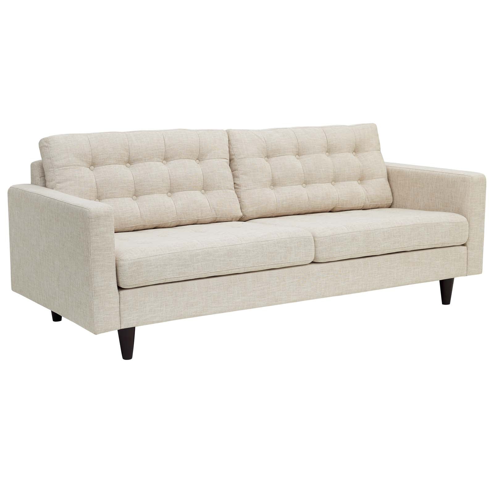 Modway Living Room Sets - Empress Sofa, Loveseat And Armchair Set Of 3 Beige