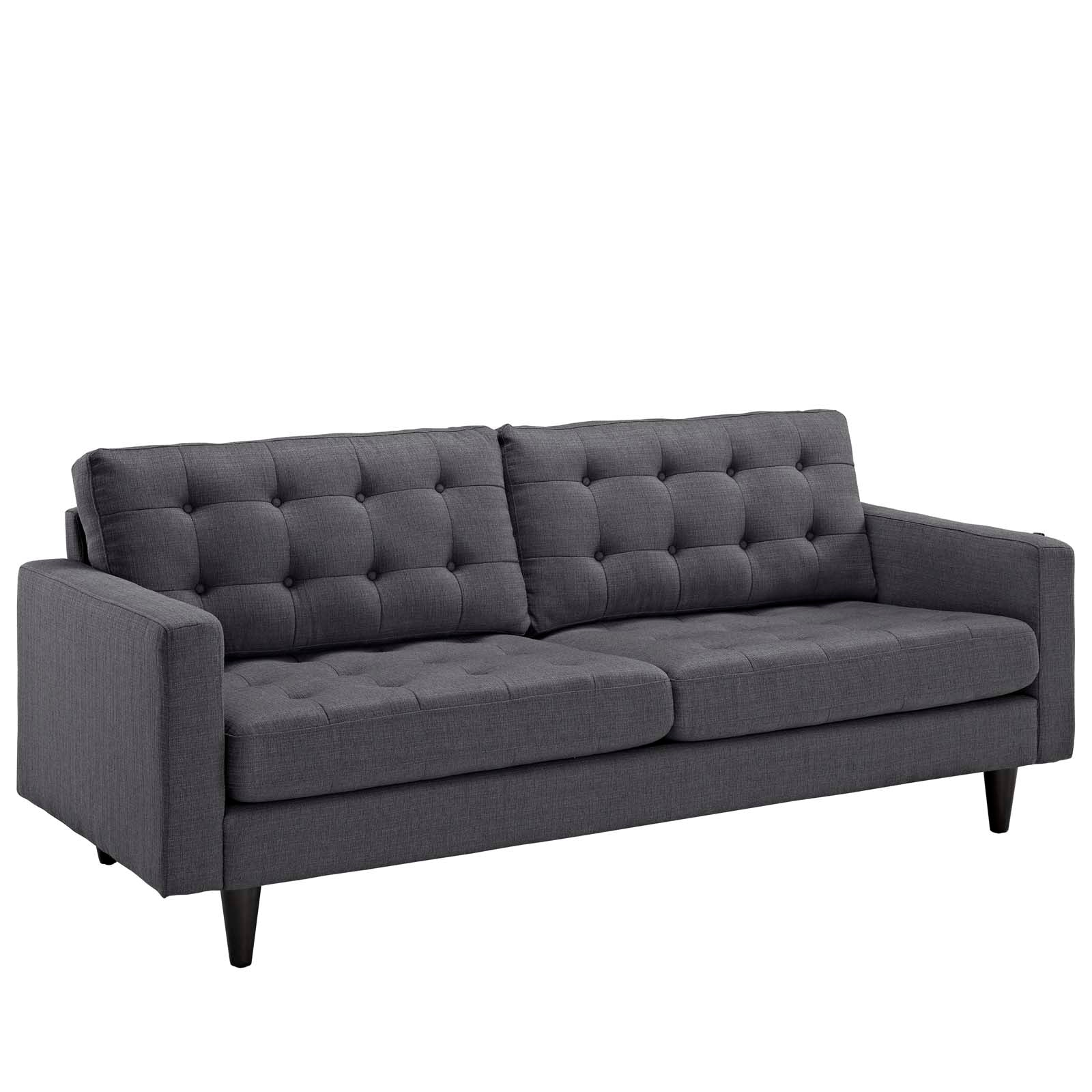 Modway Living Room Sets - Empress Sofa, Loveseat And Armchair Set Of 3 Gray
