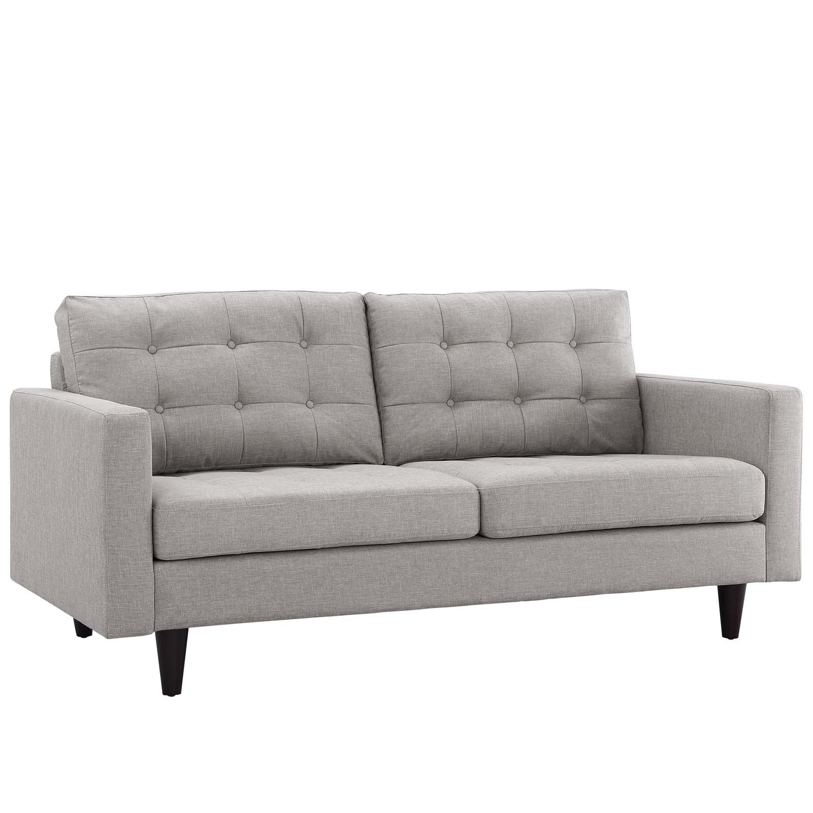 Modway Living Room Sets - Empress Sofa, Loveseat and Armchair ( Set Of 3 ) Light Gray