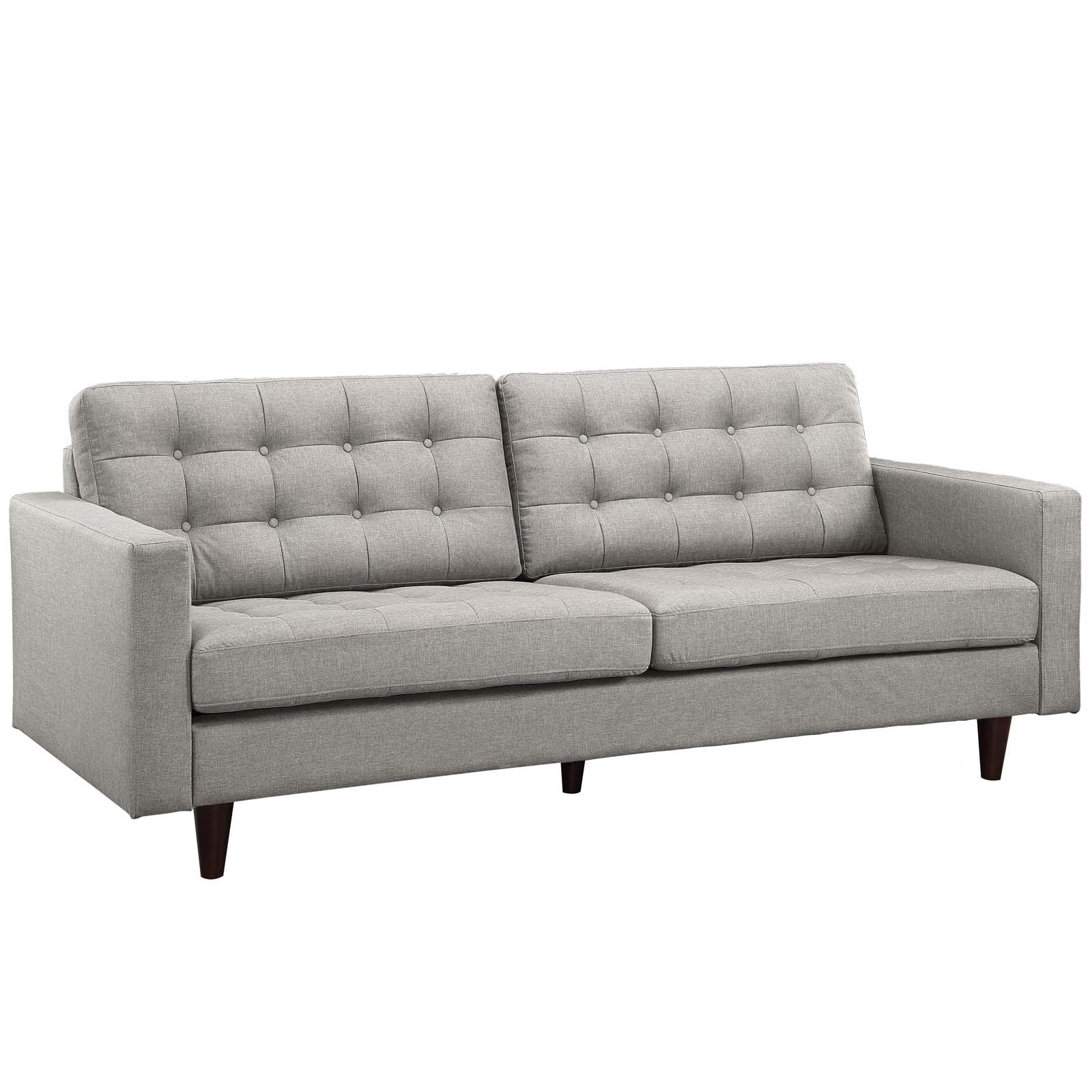Modway Living Room Sets - Empress Sofa, Loveseat and Armchair ( Set Of 3 ) Light Gray