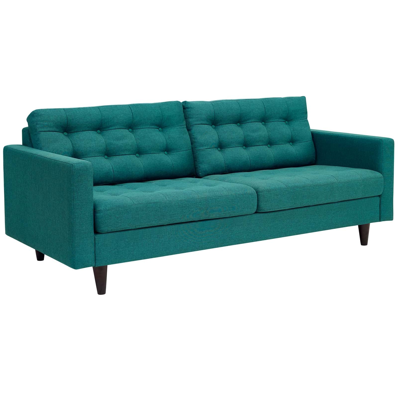 Modway Living Room Sets - Empress Sofa, Loveseat And Armchair Set Of 3 Teal