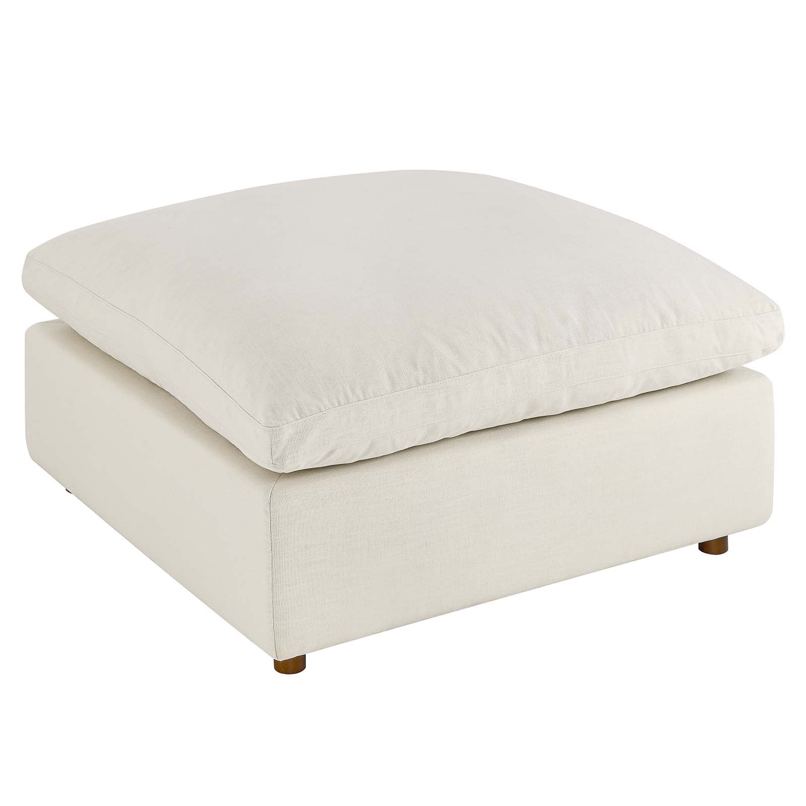 Modway Ottomans & Stools - Commix Down Filled Overstuffed Ottoman Light Beige