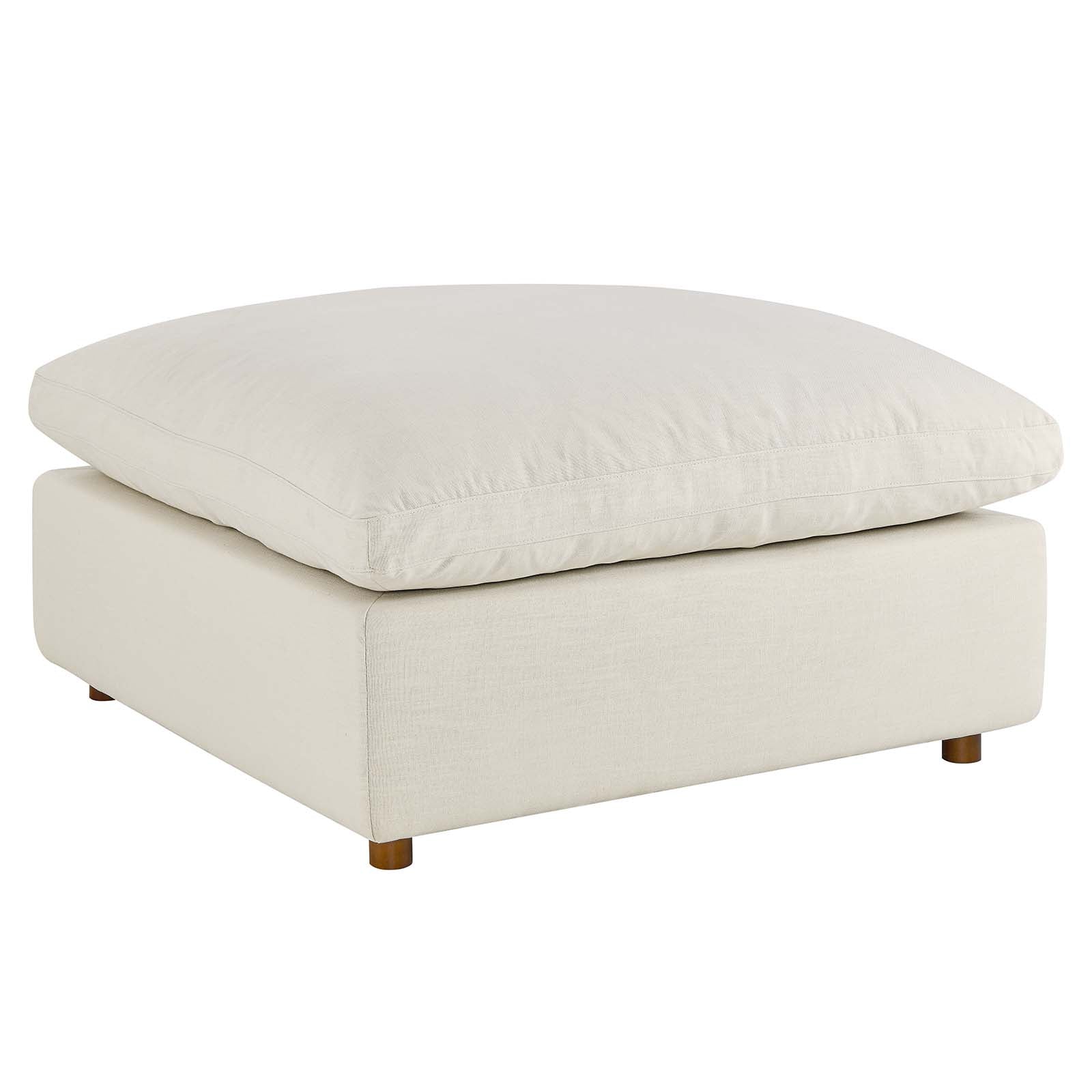 Modway Ottomans & Stools - Commix Down Filled Overstuffed Ottoman Light Beige