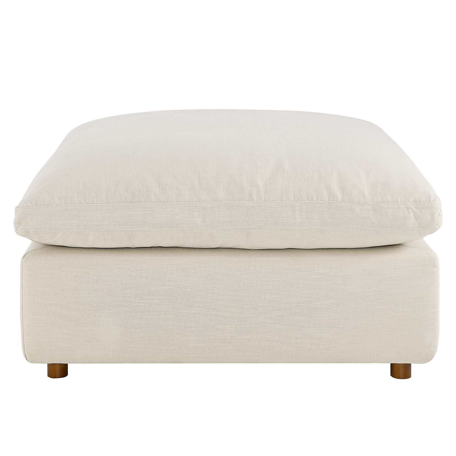 Modway Ottomans & Stools - Commix Down Filled Overstuffed Ottoman Light Beige