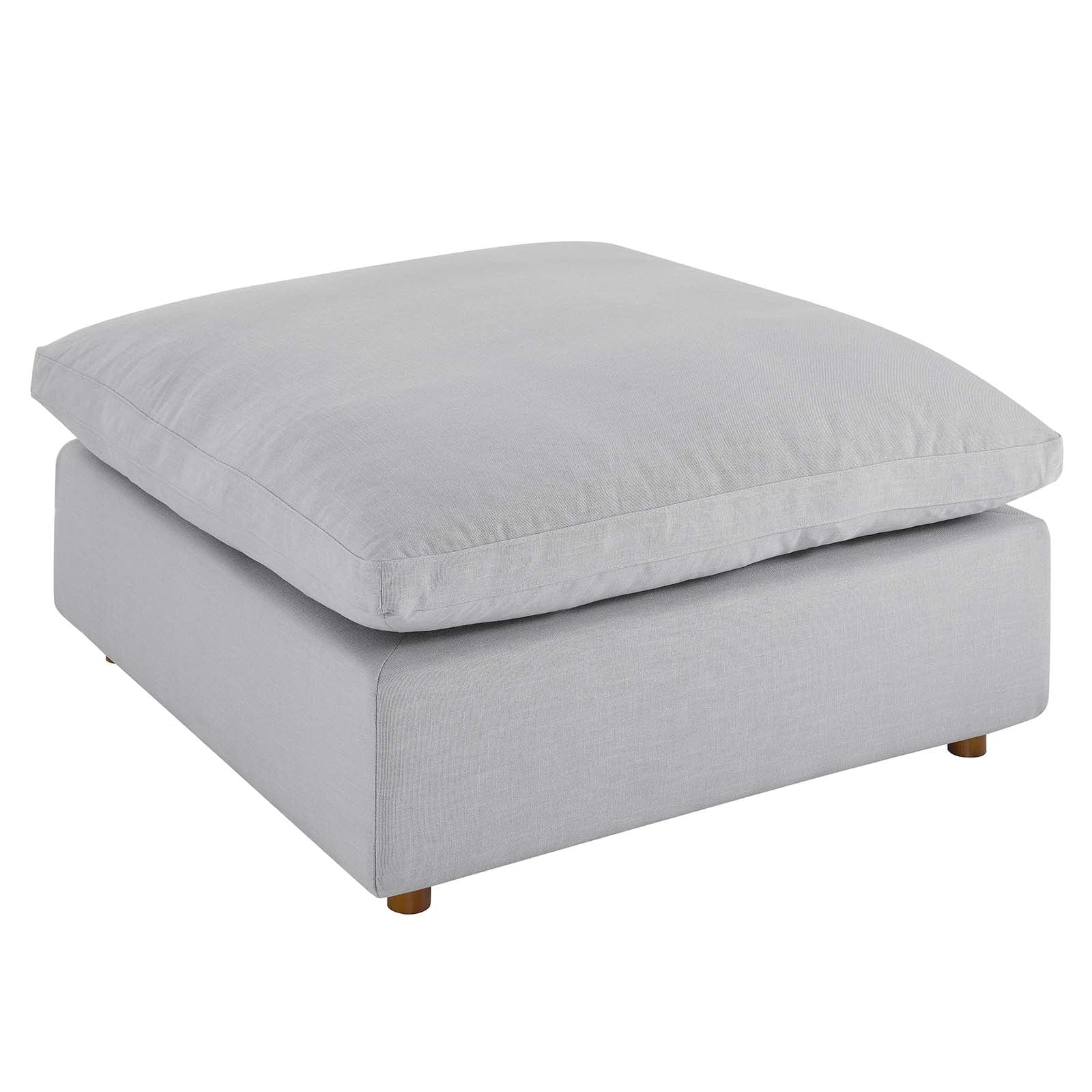 Modway Ottomans & Stools - Commix Down Filled Overstuffed Ottoman Light Gray