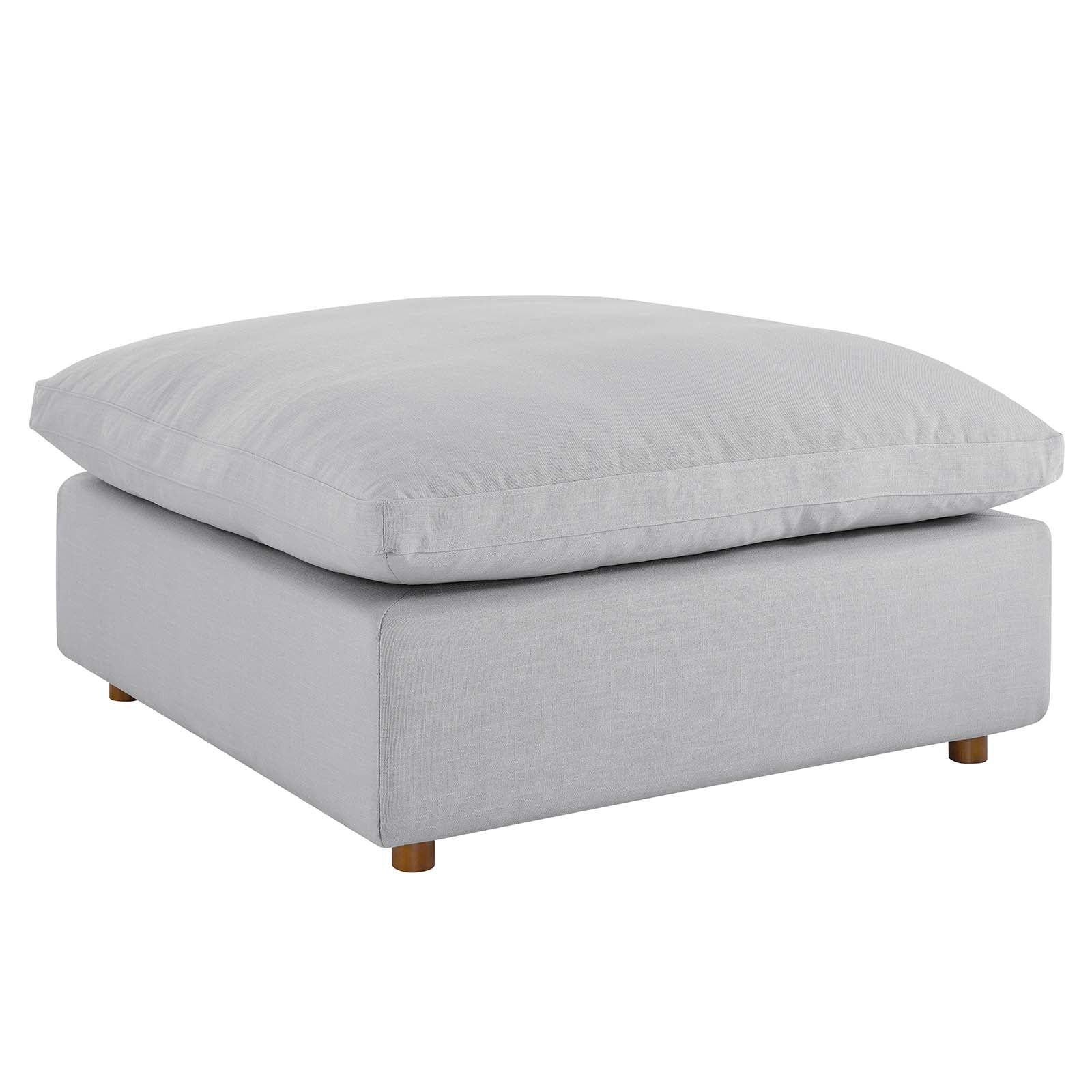 Modway Ottomans & Stools - Commix Down Filled Overstuffed Ottoman Light Gray
