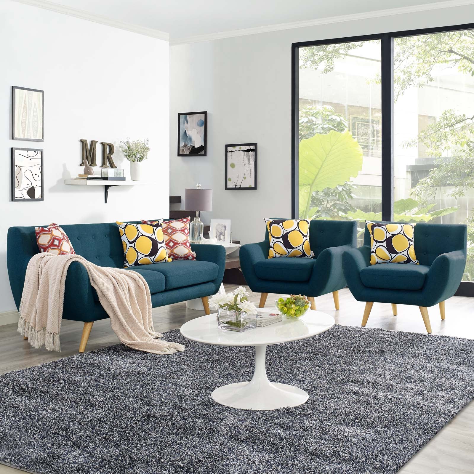 Modway Living Room Sets - Remark 3 Piece Living Room Set Azure