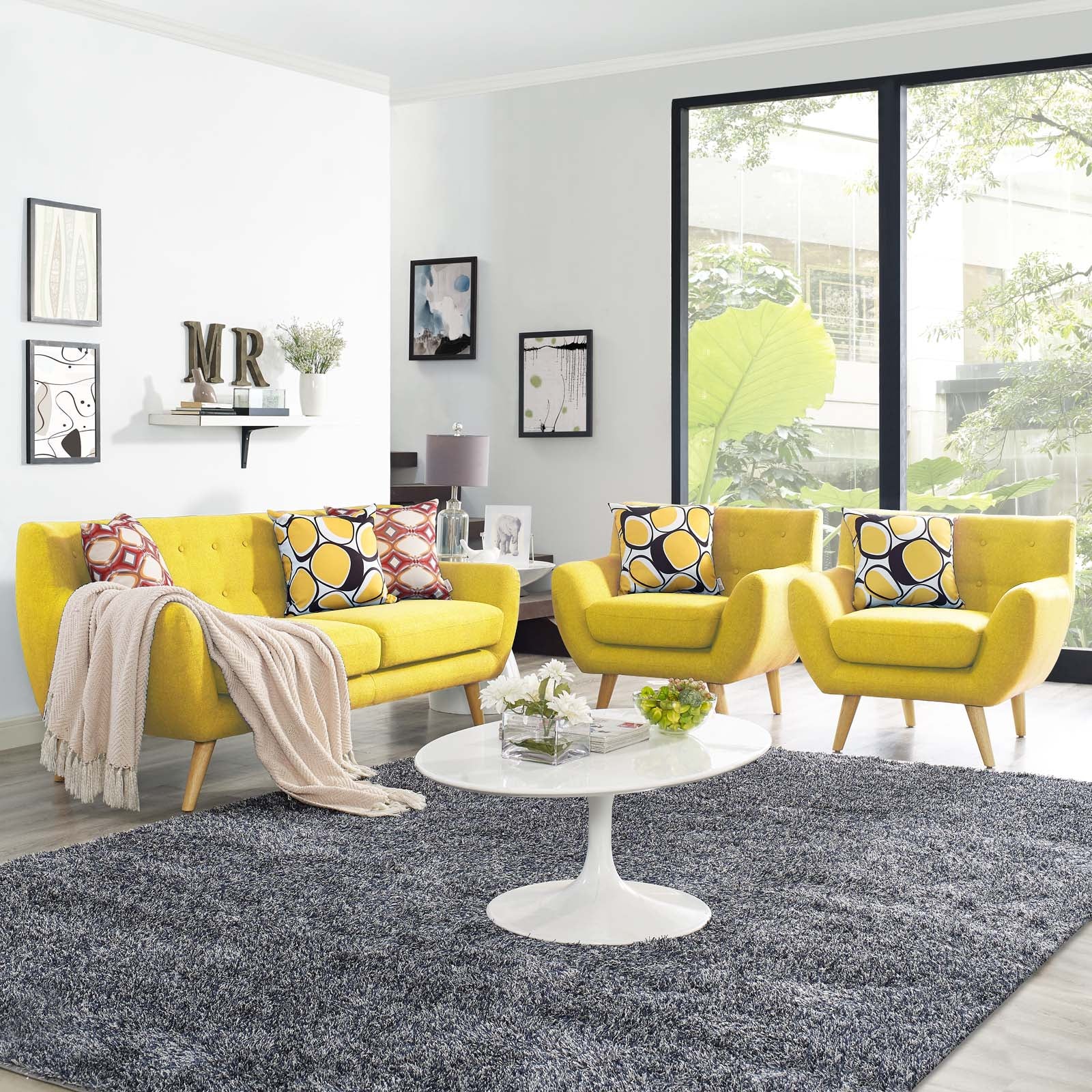 Modway Living Room Sets - Remark 3 Piece 32.5"H Living Room Set Sunny