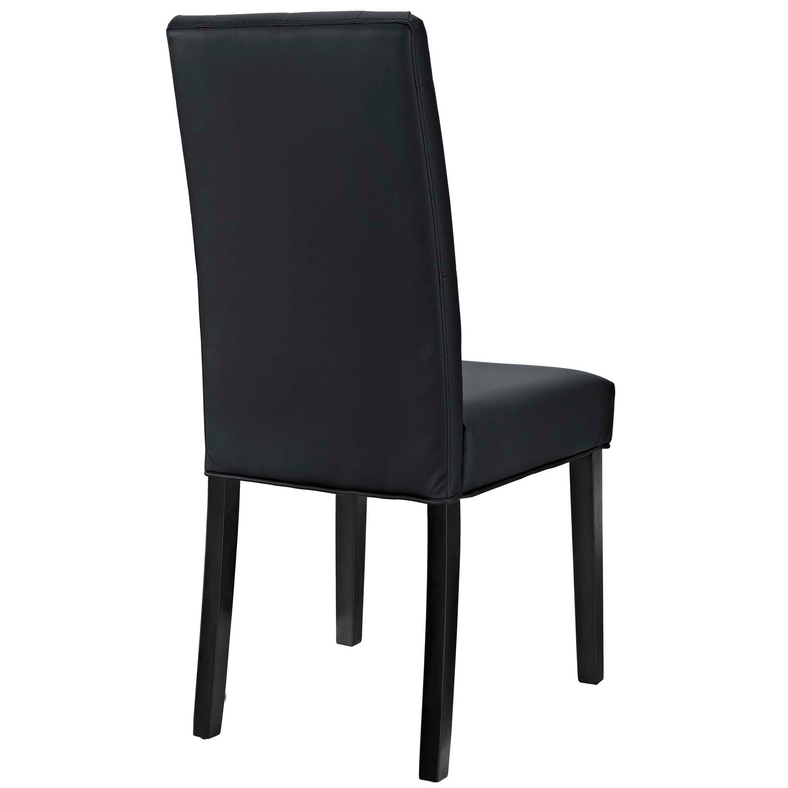 Modway Dining Chairs - Confer Dining Side Chair Vinyl Set of 4 Black