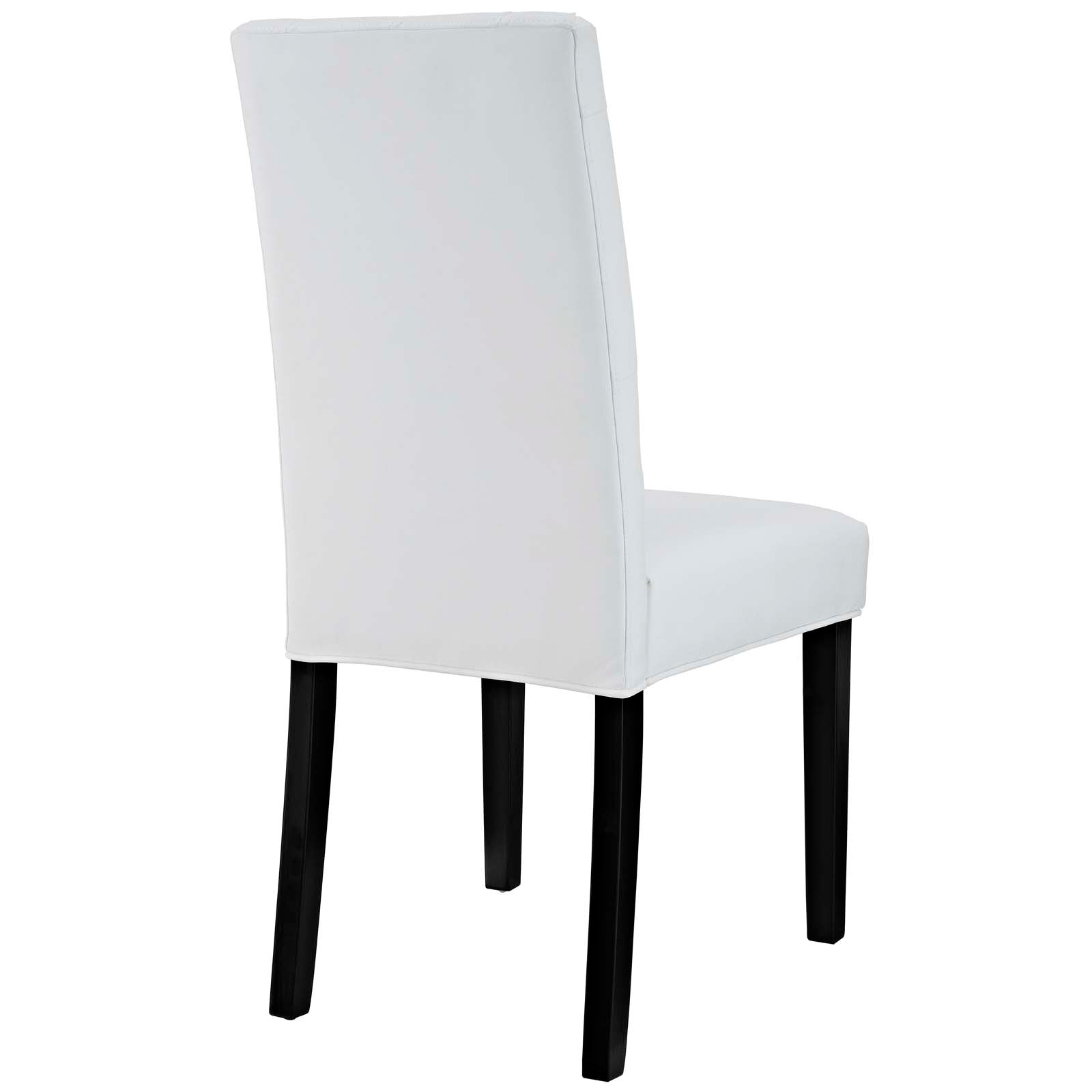 Modway Dining Chairs - Confer Dining Side Chair Vinyl Set of 4 White