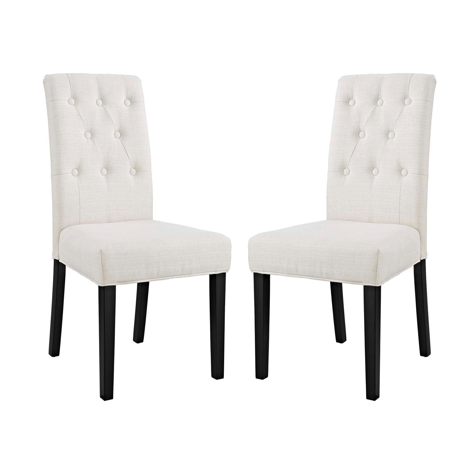 Modway Dining Chairs - Confer Dining Side Chair Fabric Set of 2 Beige