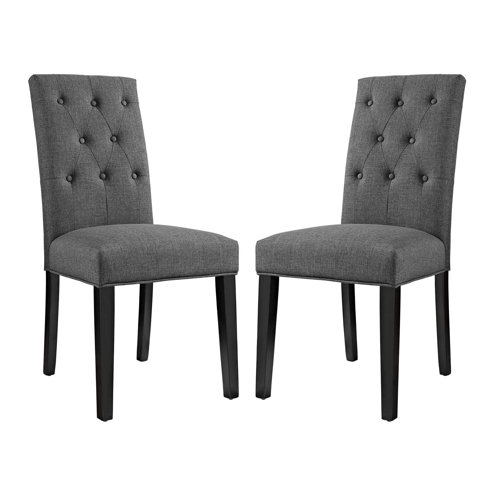 Modway Dining Chairs - Confer Dining Side Chair Fabric Set of 2 Gray