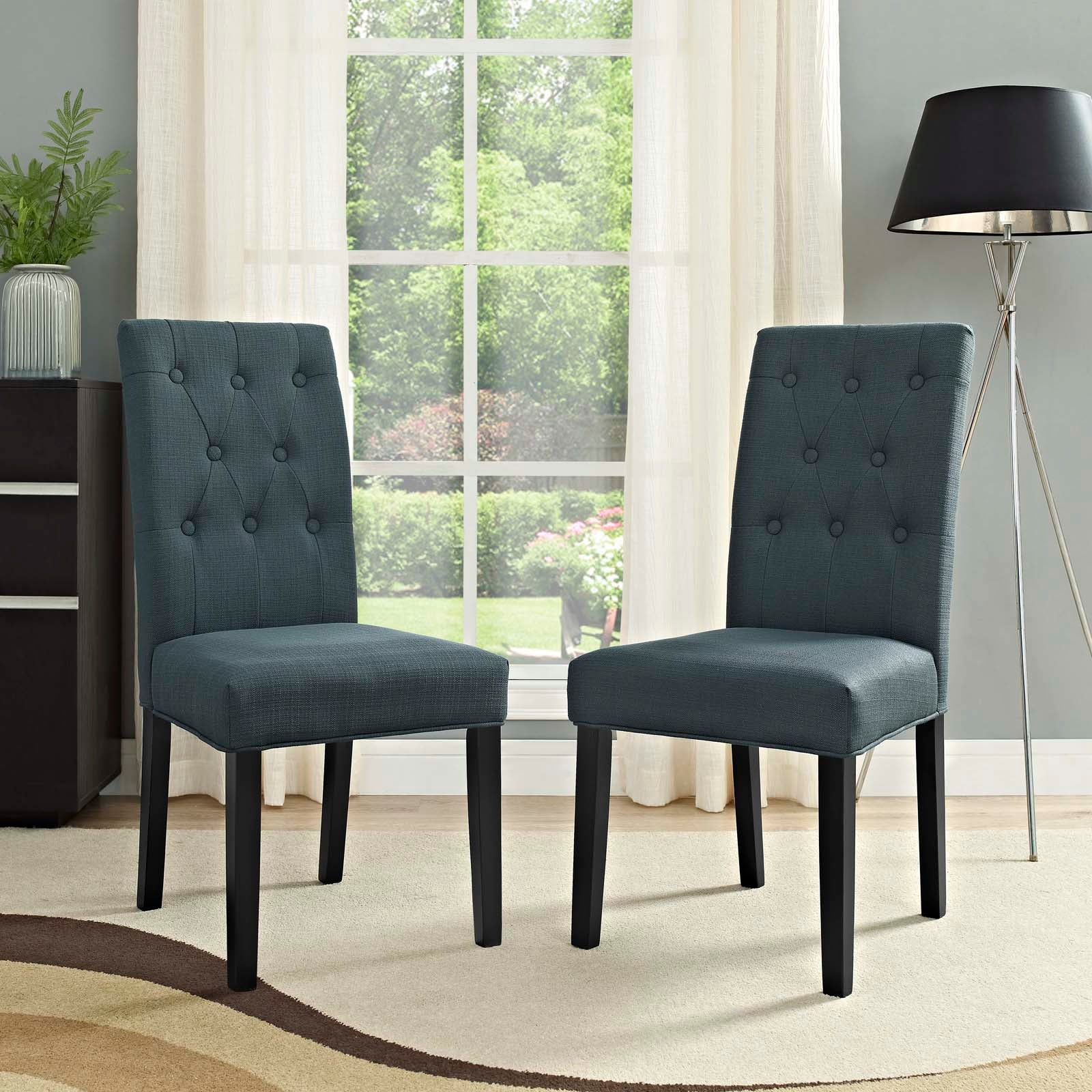 Modway Dining Chairs - Confer Dining Side Chair Fabric Set of 2 Gray