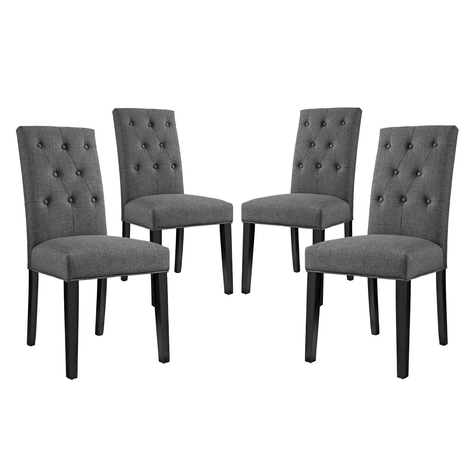 Modway Dining Chairs - Confer Dining Side Chair Fabric ( Set of 4 ) Gray