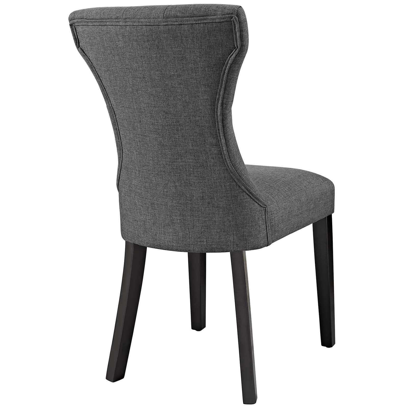 Silhouette Dining Side Chairs Upholstered Fabric  Gray (Set of 4)