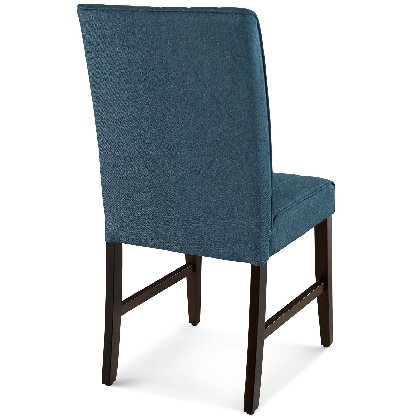 Modway Dining Chairs - Motivate Channel Tufted Upholstered Fabric Dining Chair Set of 2 Blue