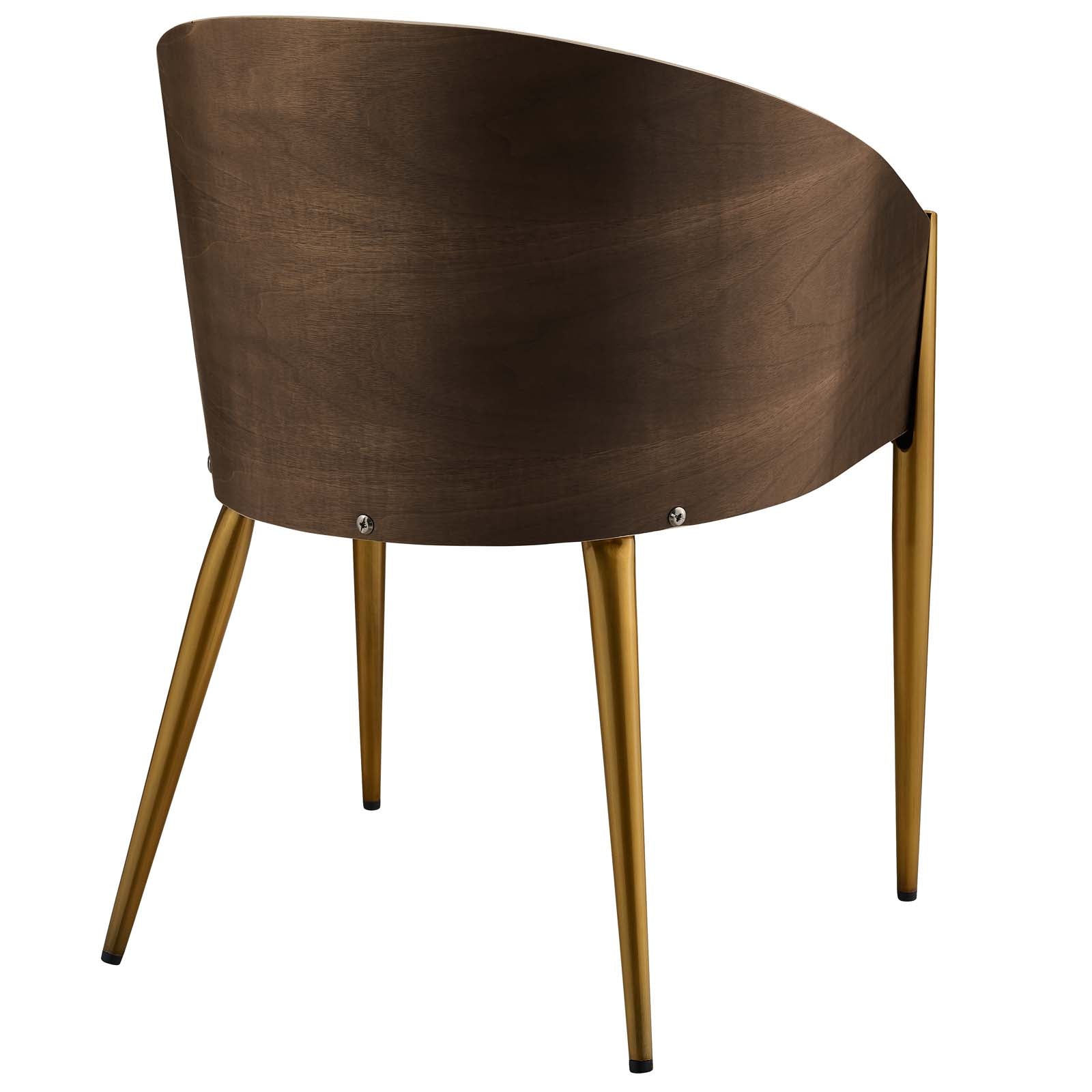 Modway Dining Chairs - Cooper Faux Leather Dining Armchair Gold