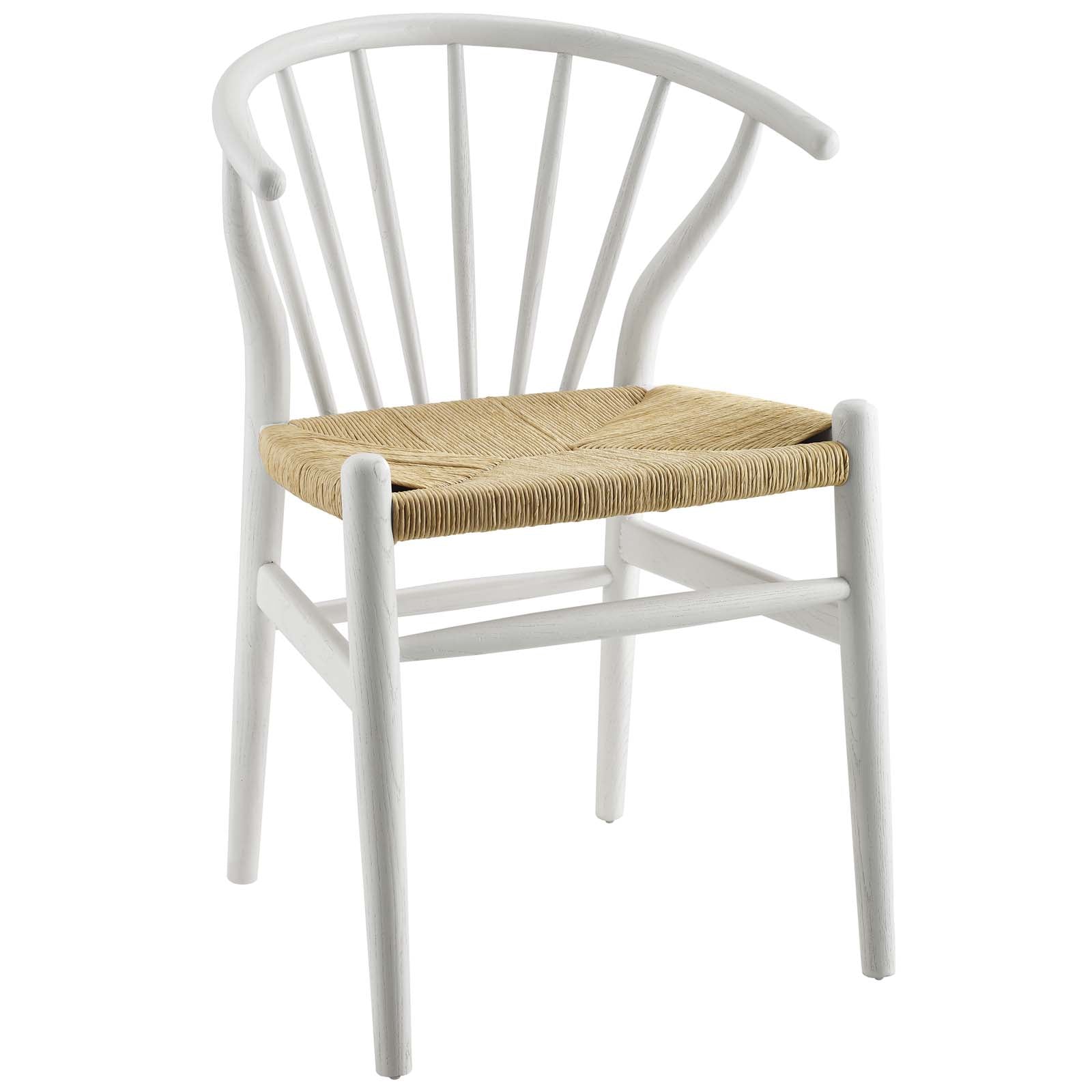 Modway Dining Chairs - Flourish Spindle Wood Dining Side Chair White