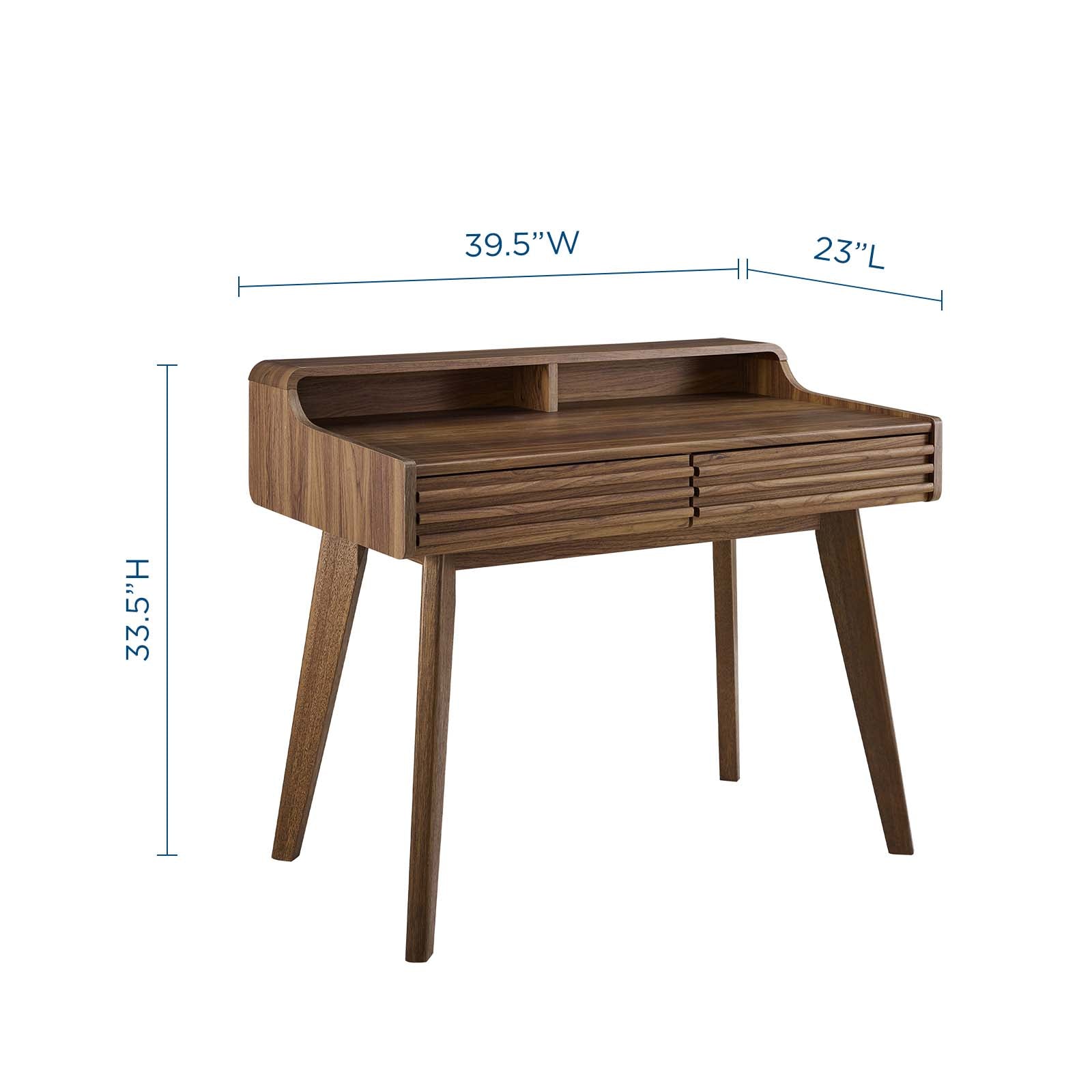 Modway Desks - Render Writing Desk Walnut