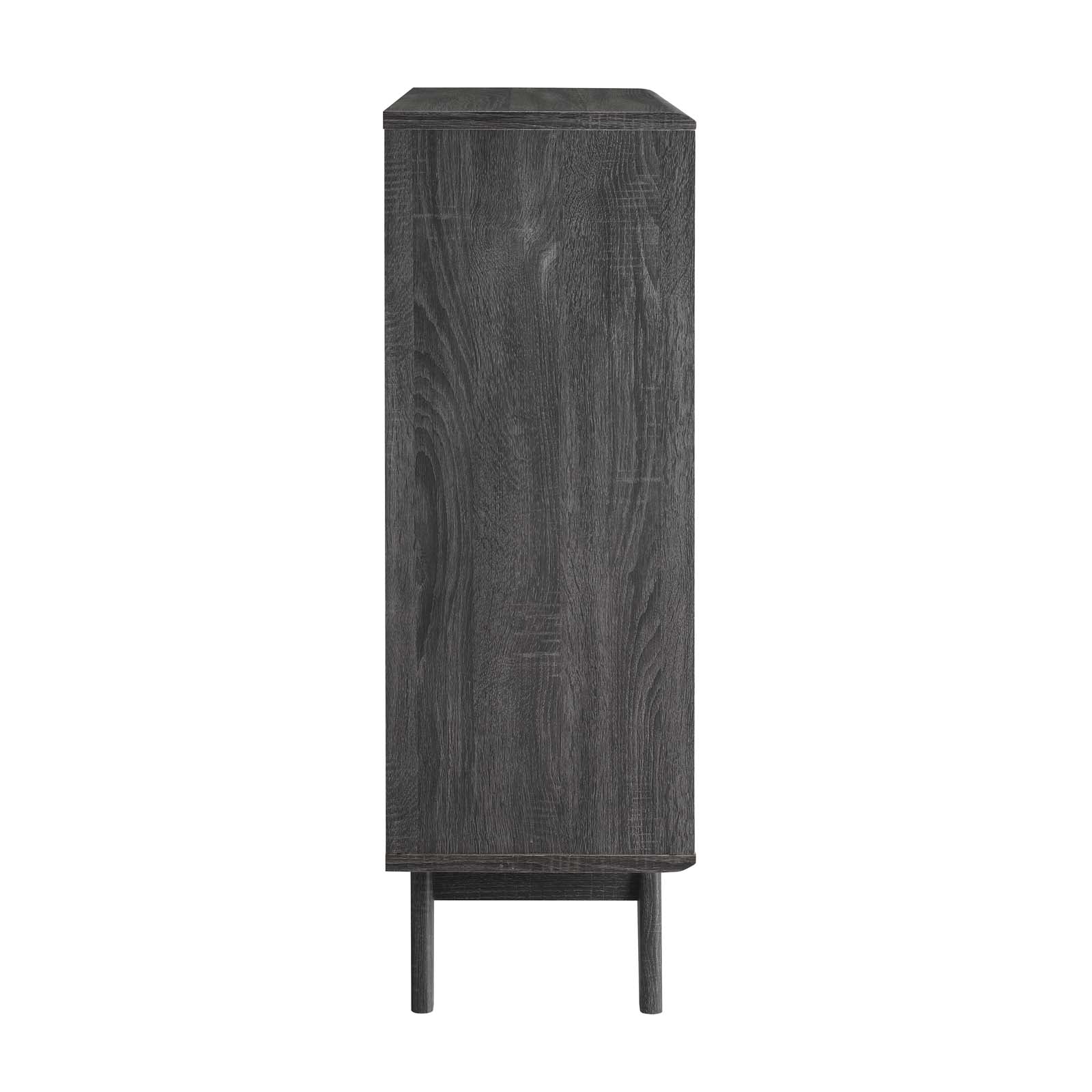 Modway Bookcases & Display Units - Render-Three-Tier-Display-Storage-Cabinet-Stand-Charcoal