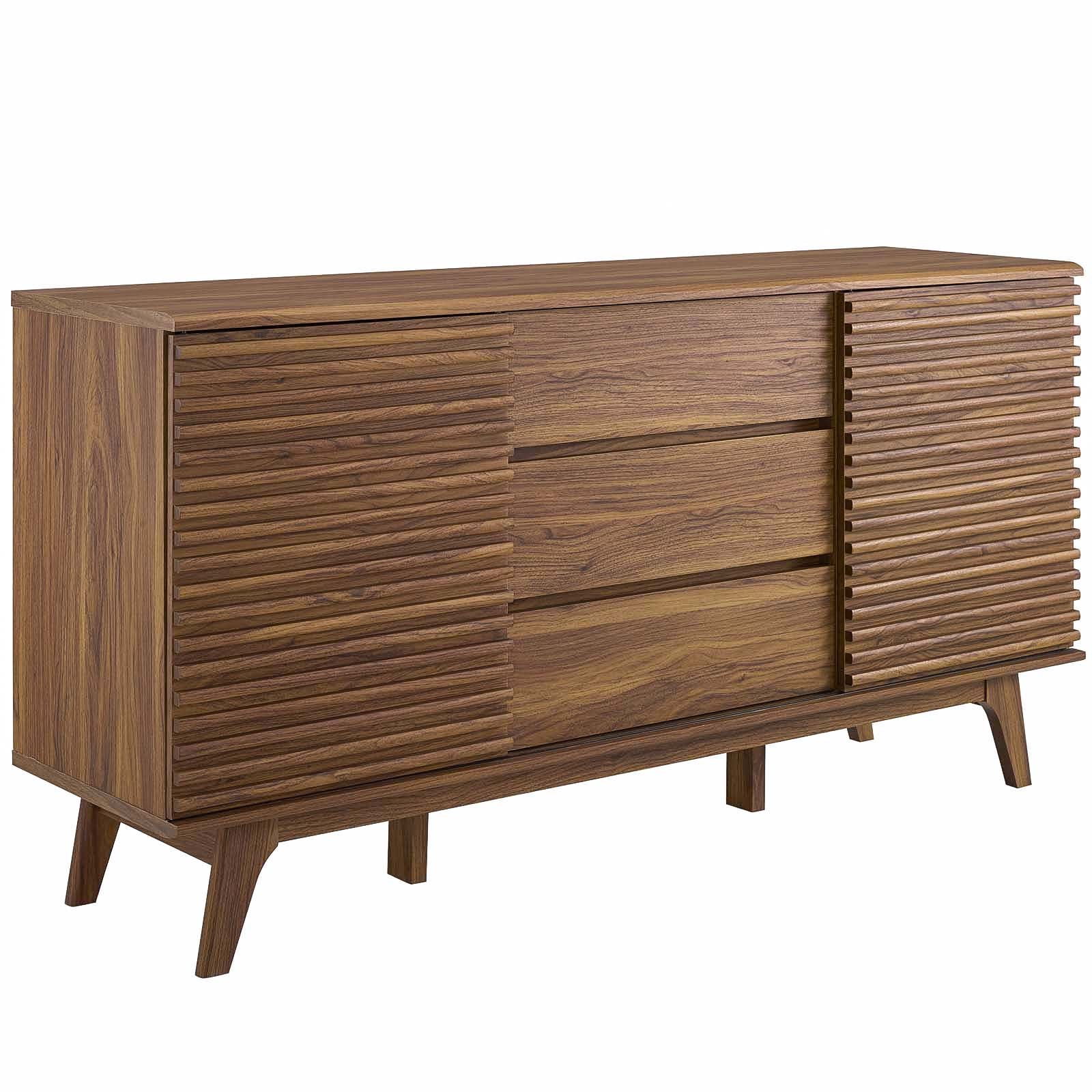 Modway Buffets & Cabinets - Render Sideboard Buffet Table Walnut