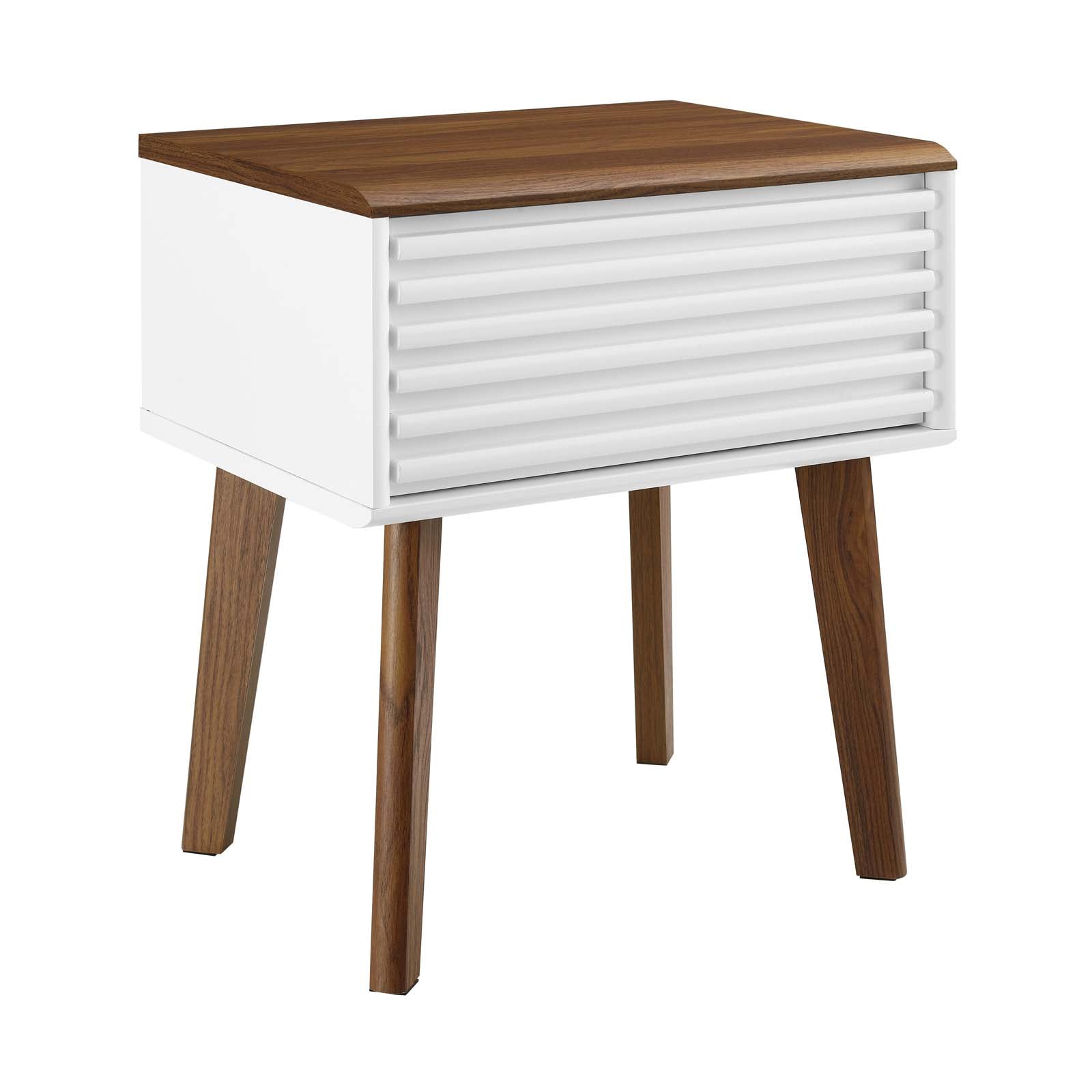 Modway Side & End Tables - Render End Table Walnut White