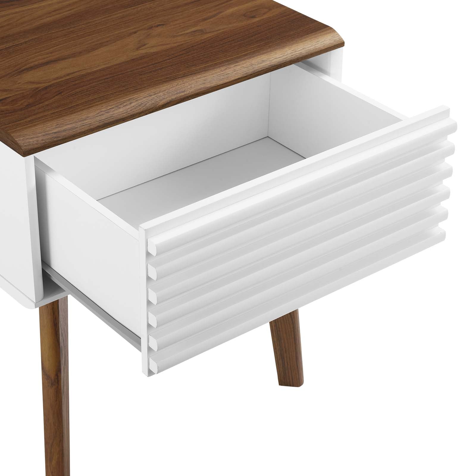 Modway Side & End Tables - Render End Table Walnut White