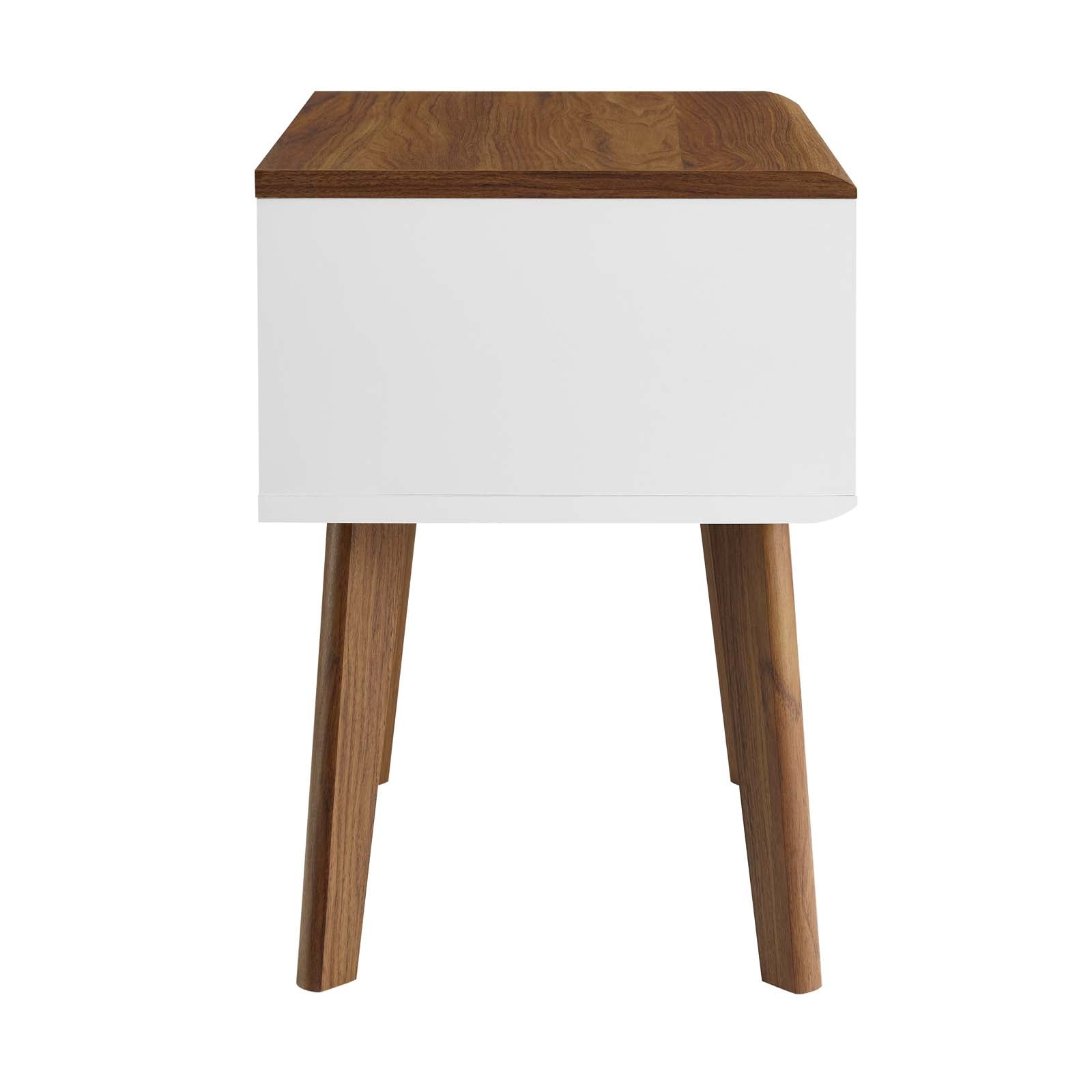 Modway Side & End Tables - Render End Table Walnut White