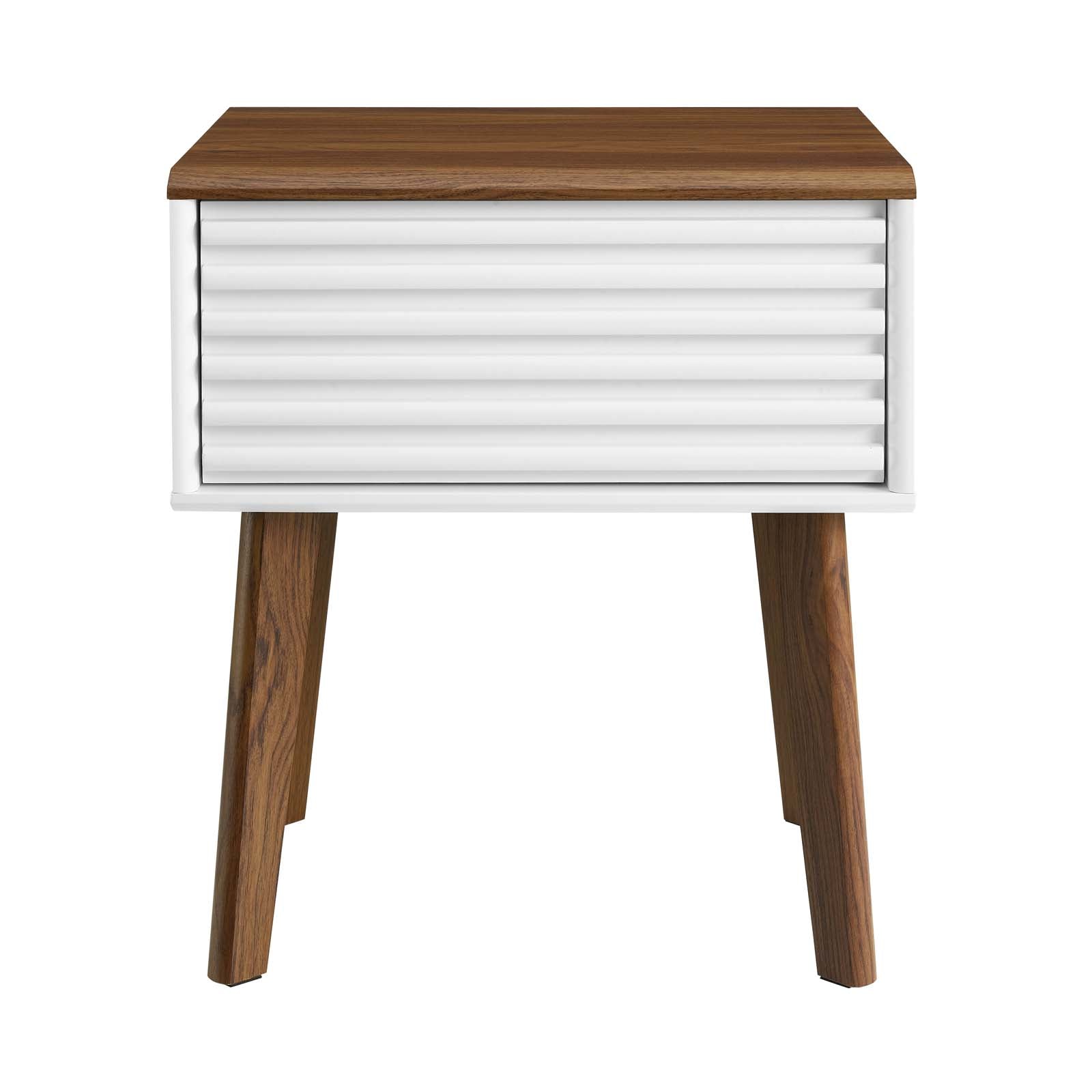 Modway Side & End Tables - Render End Table Walnut White