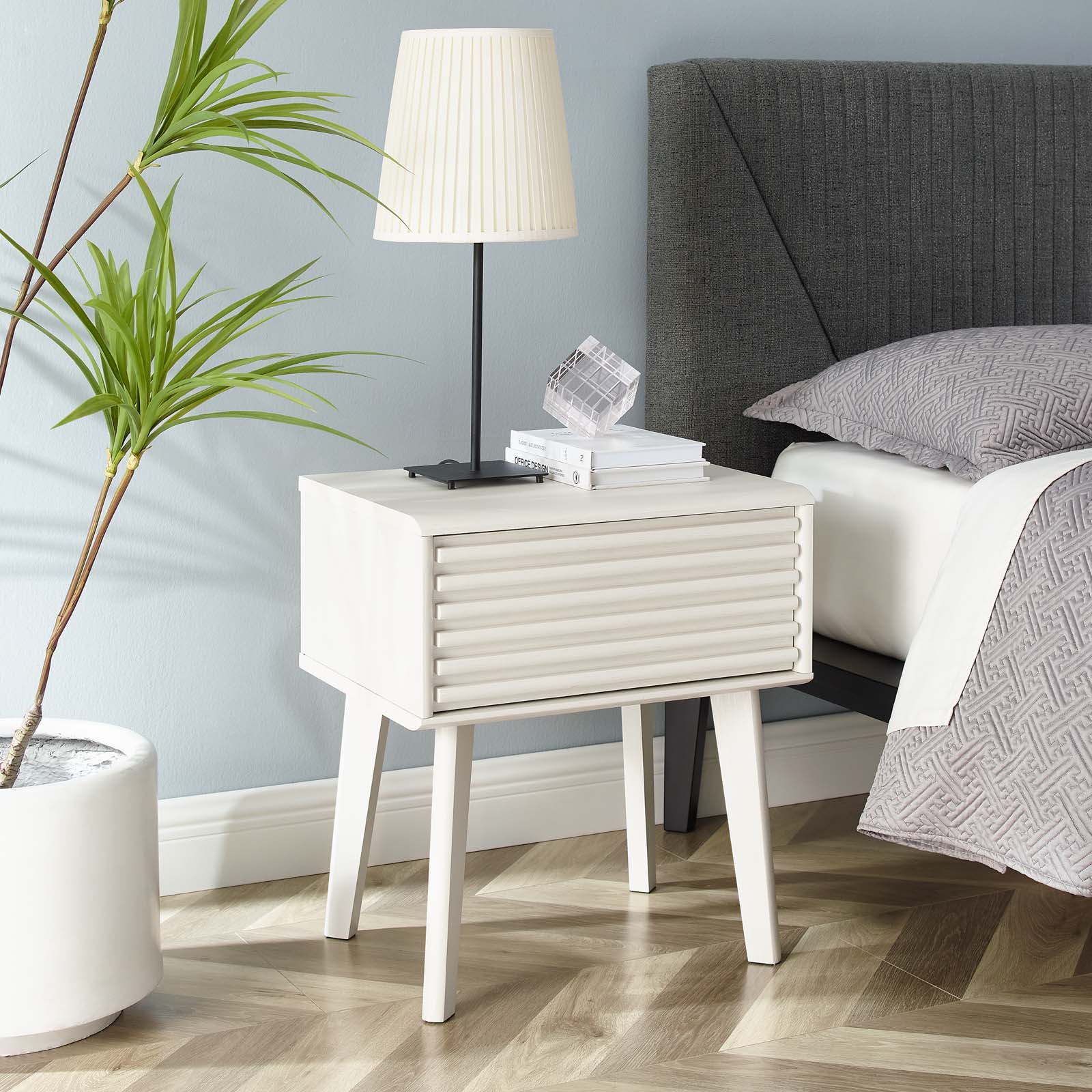 Modway Side & End Tables - Render End Table White