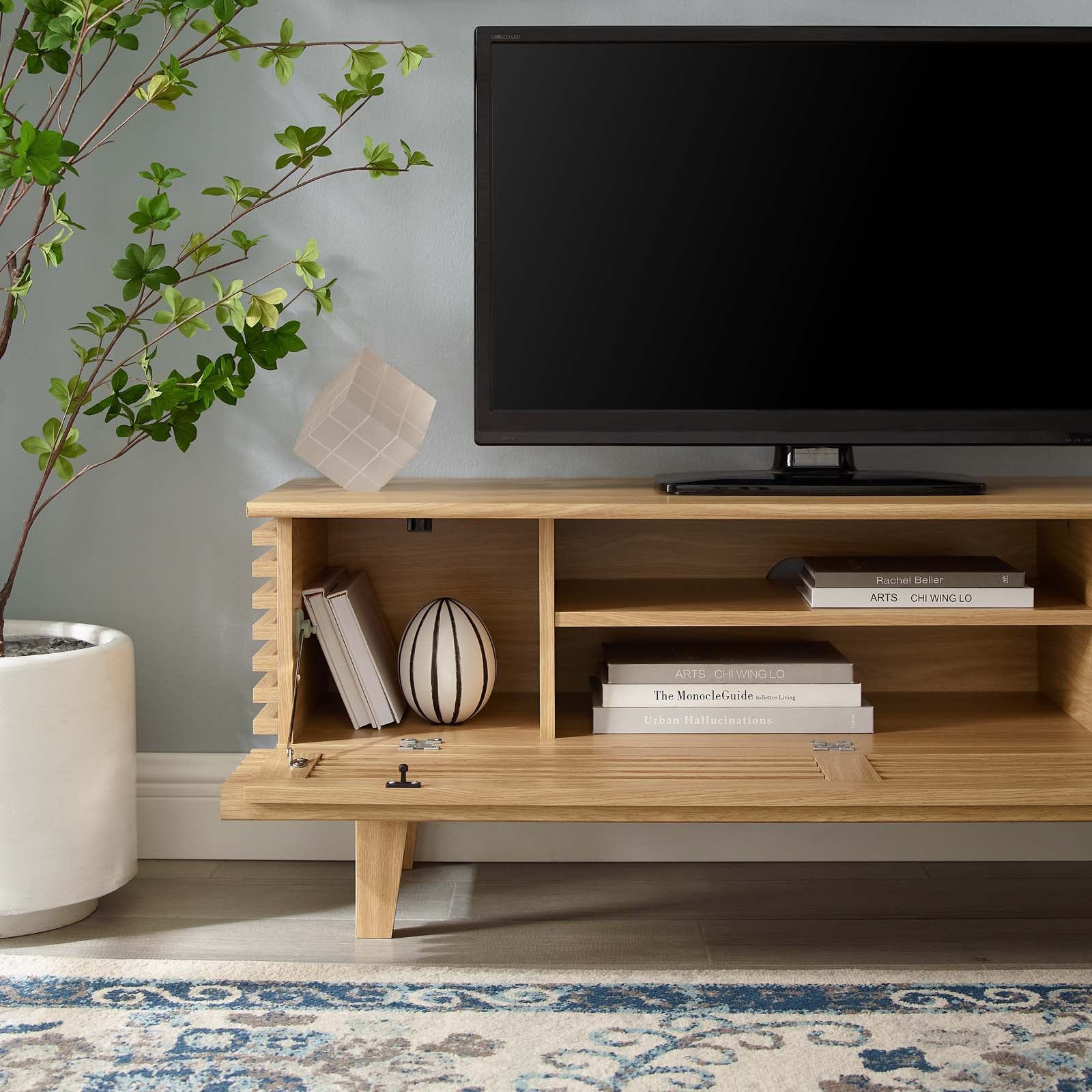 Modway TV & Media Units - Render-46"-TV-Stand-Oak