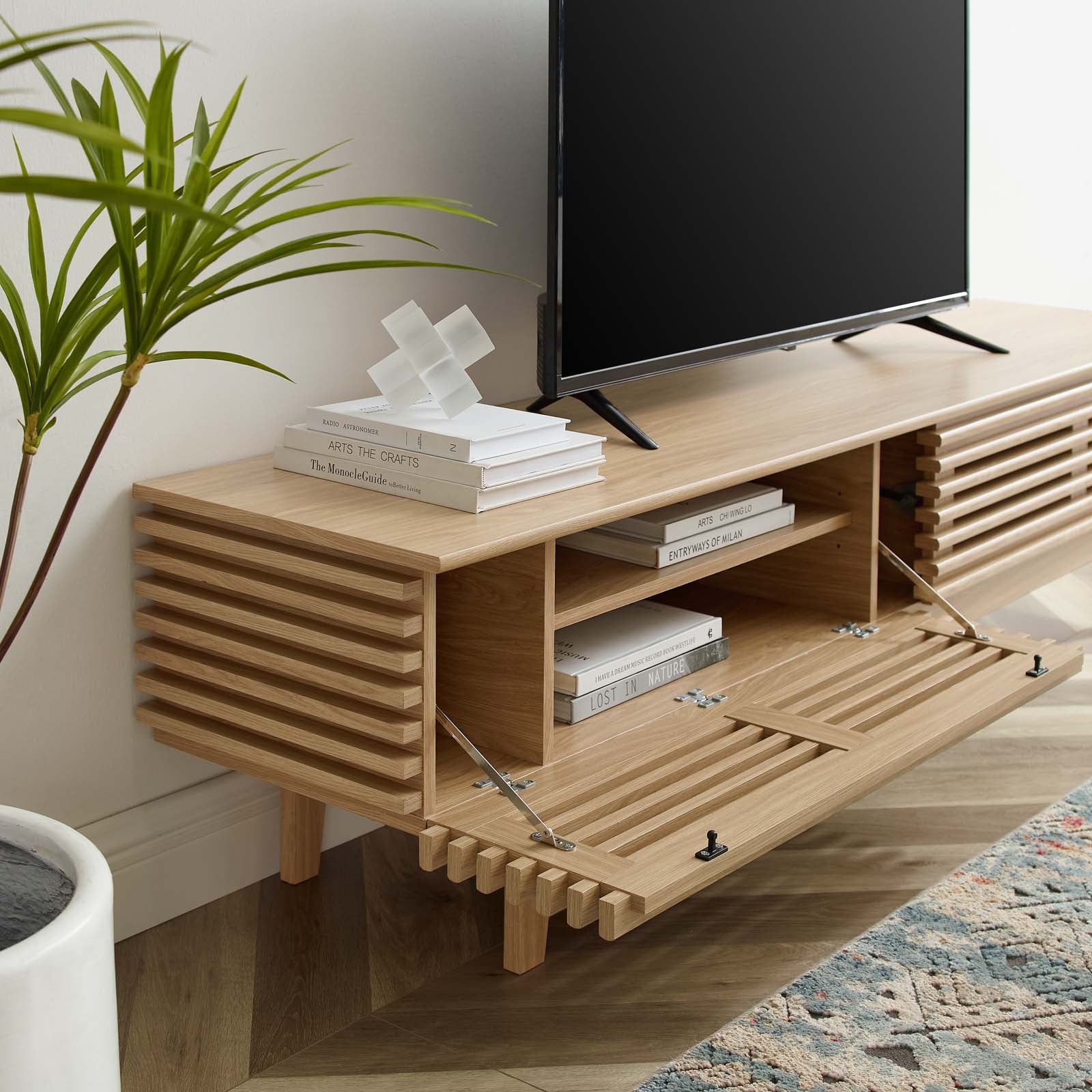 Modway TV & Media Units - Render 71" TV Stand Oak