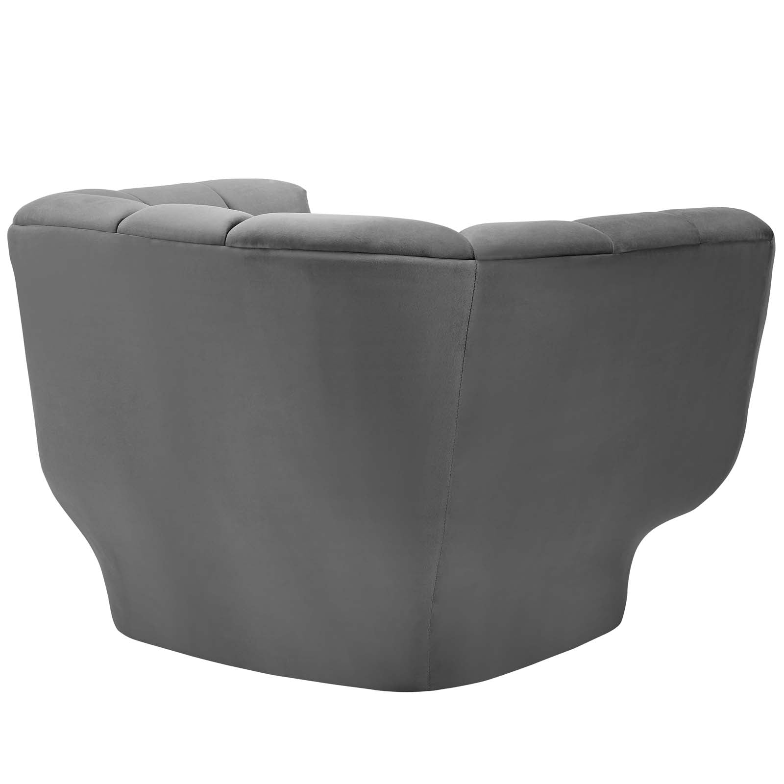 Modway Chairs - Entertain Vertical Channel Tufted Performance Velvet Armchair Gray