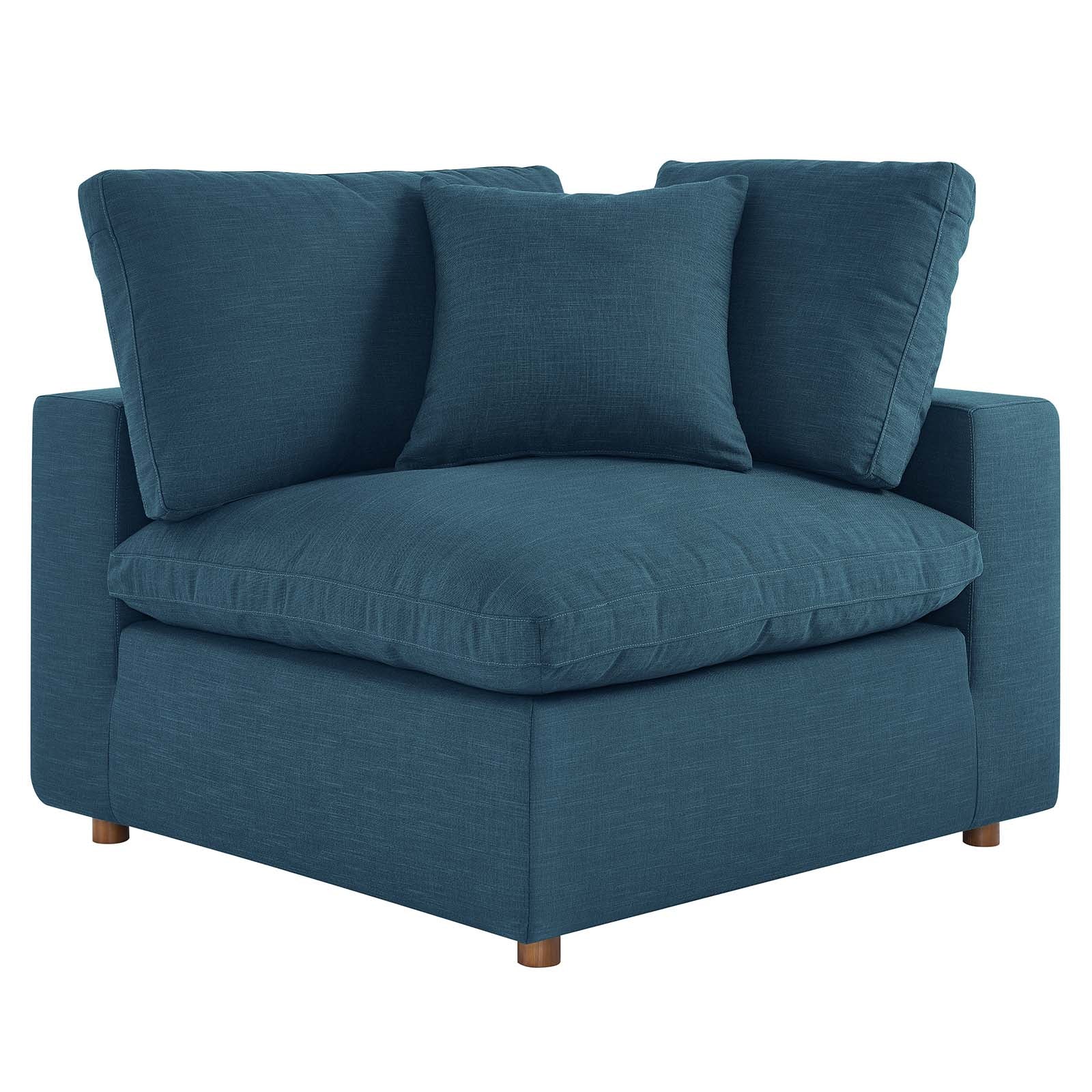 Modway Sectional Sofas - Commix Down Filled Overstuffed 2 Piece Sectional Sofa Set Azure