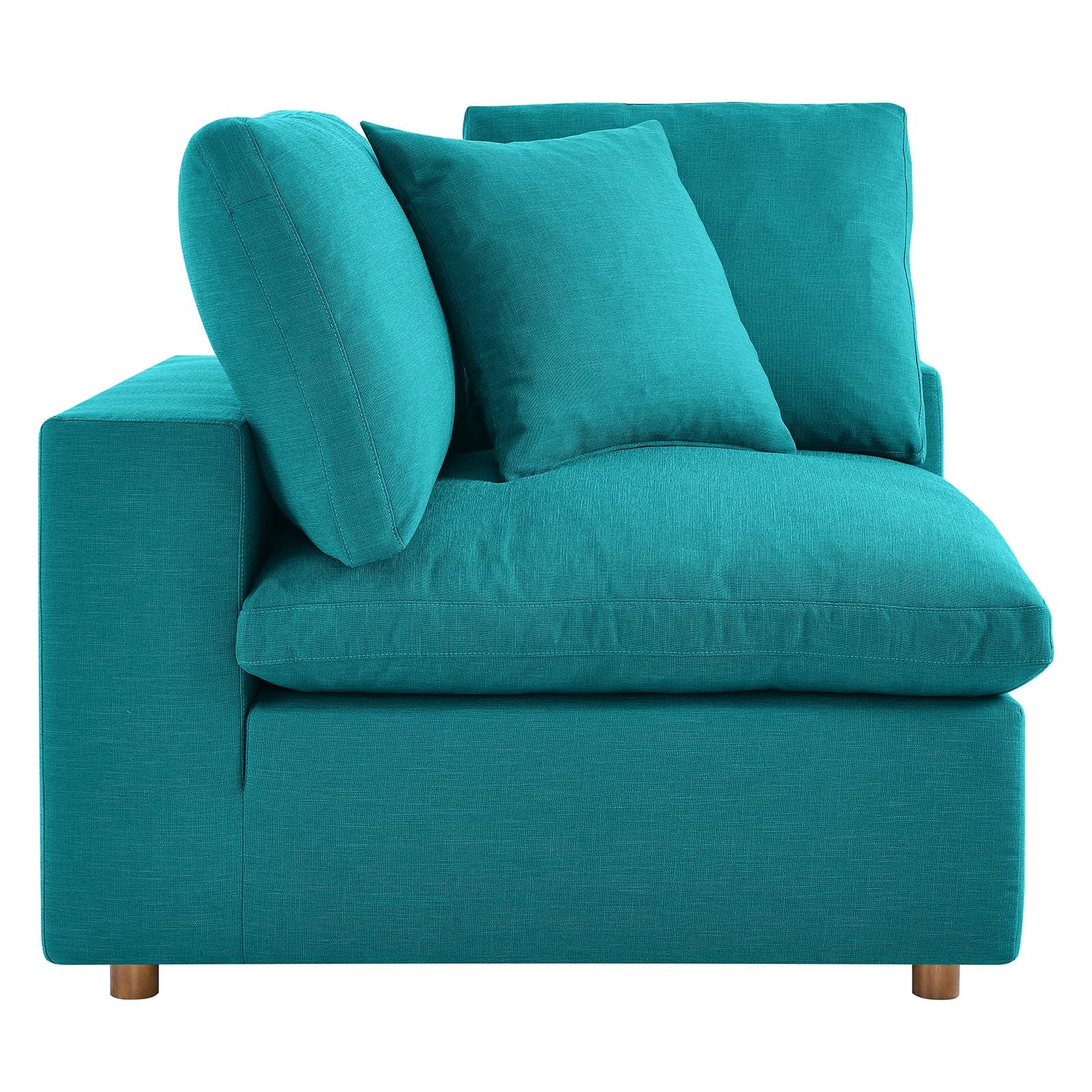 Modway Sectional Sofas - Commix Down Filled Overstuffed Reversible Sectional Sofa Teal