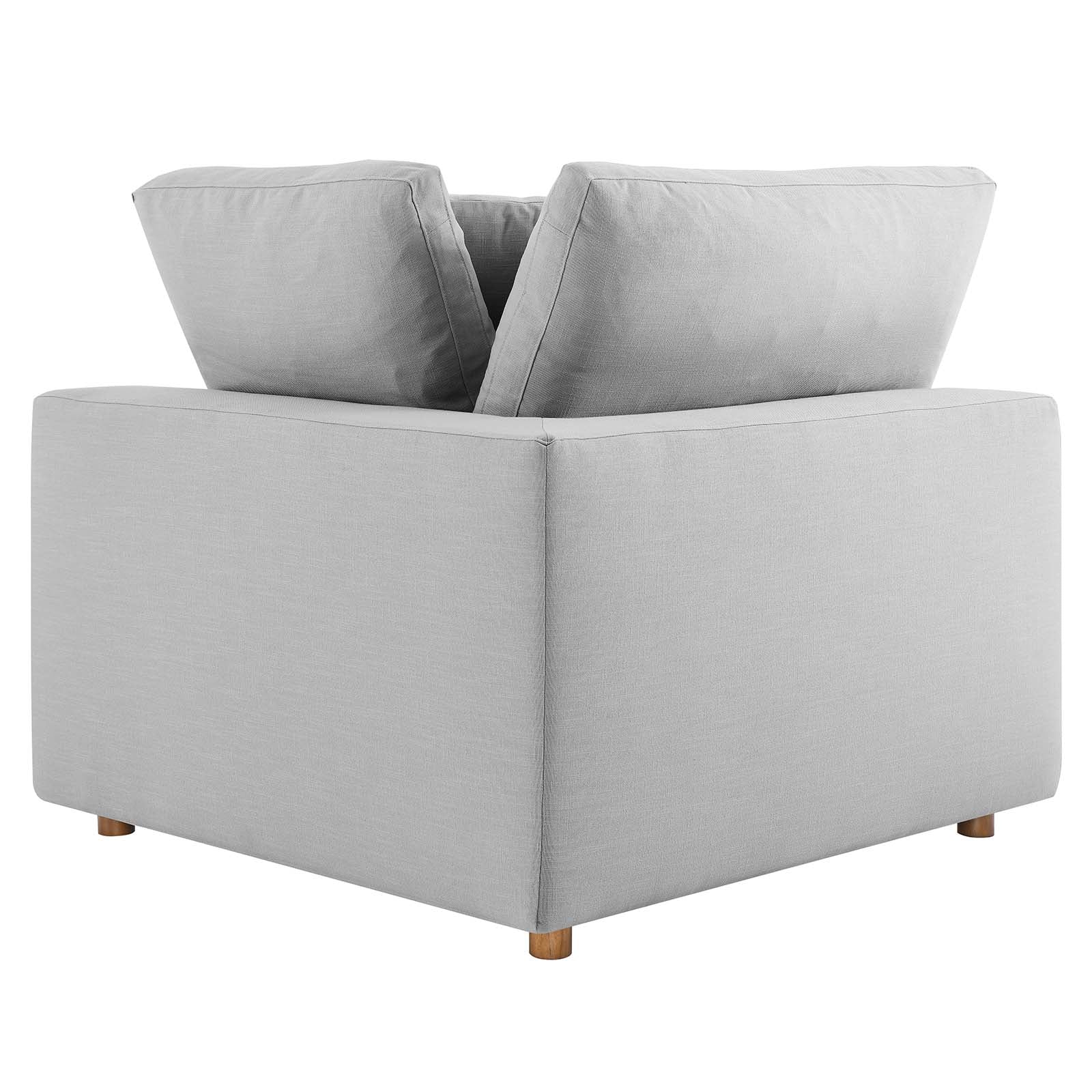 Modway Sectional Sofas - Commix Down Filled Overstuffed 4 Piece Sectional Sofa Set Light Gray