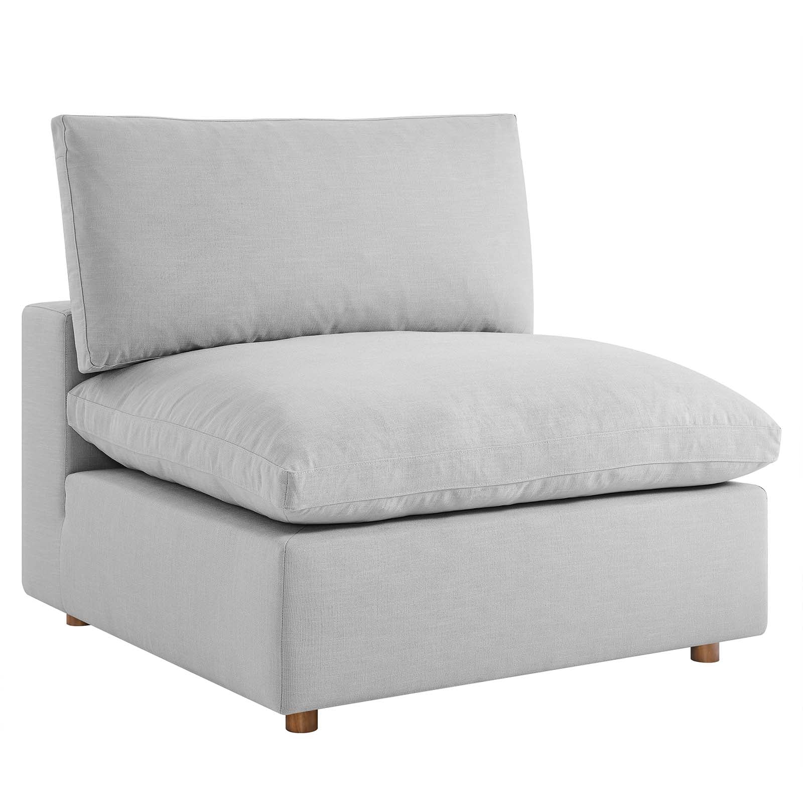 Modway Sectional Sofas - Commix Down Filled Overstuffed 4 Piece Sectional Sofa Set Light Gray