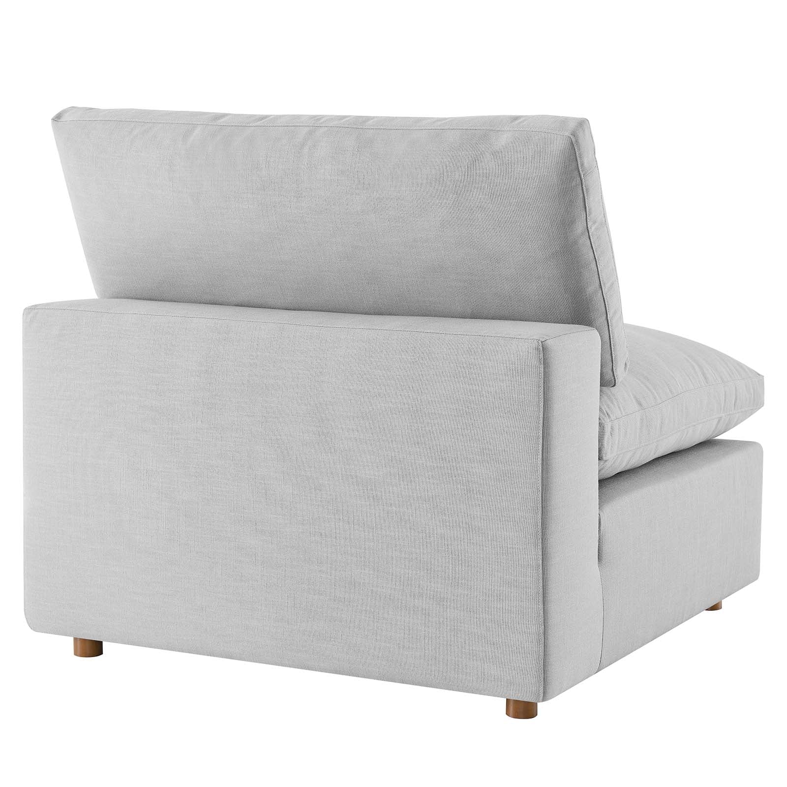 Modway Sectional Sofas - Commix Down Filled Overstuffed 4 Piece Sectional Sofa Set Light Gray