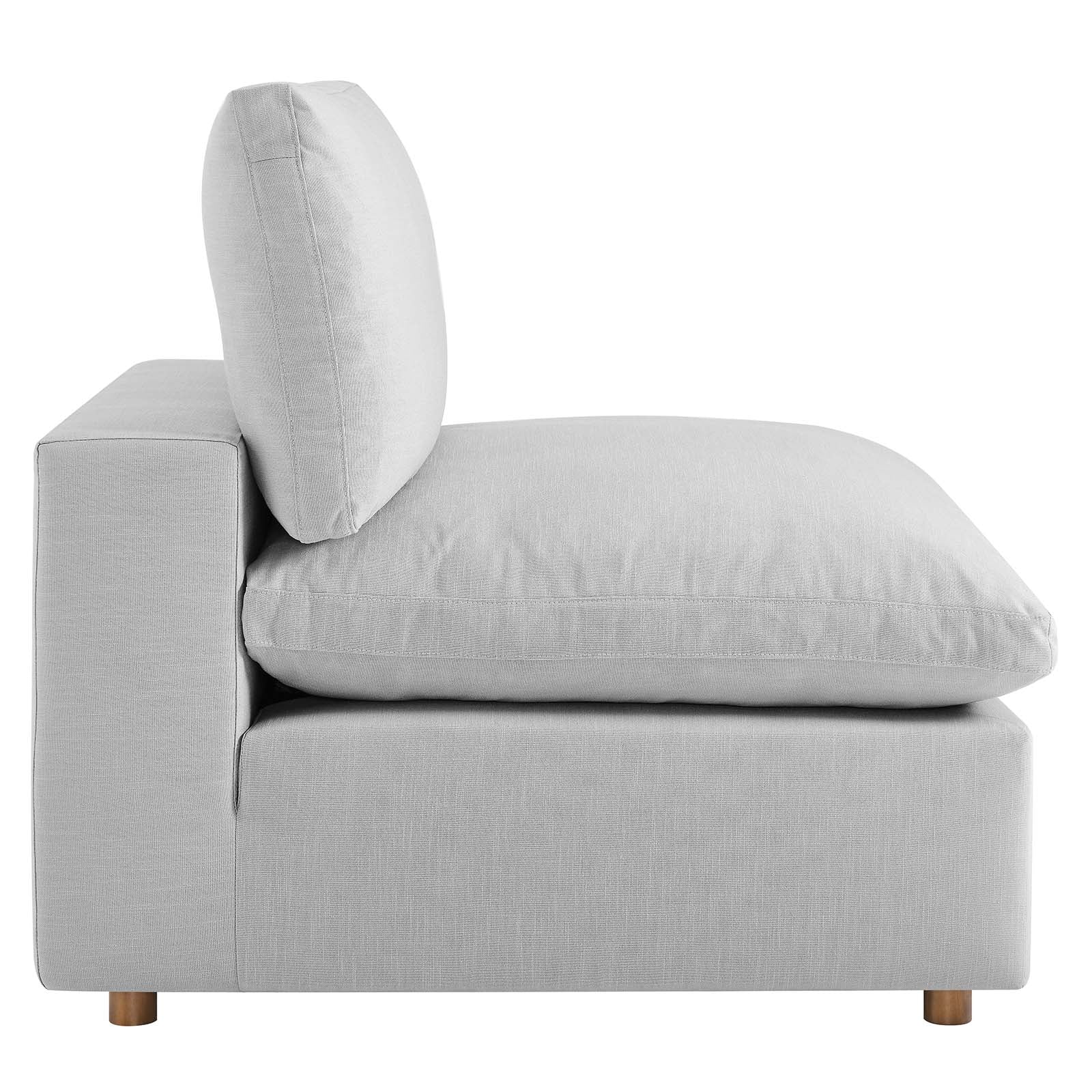 Modway Sectional Sofas - Commix Down Filled Overstuffed 4 Piece Sectional Sofa Set Light Gray