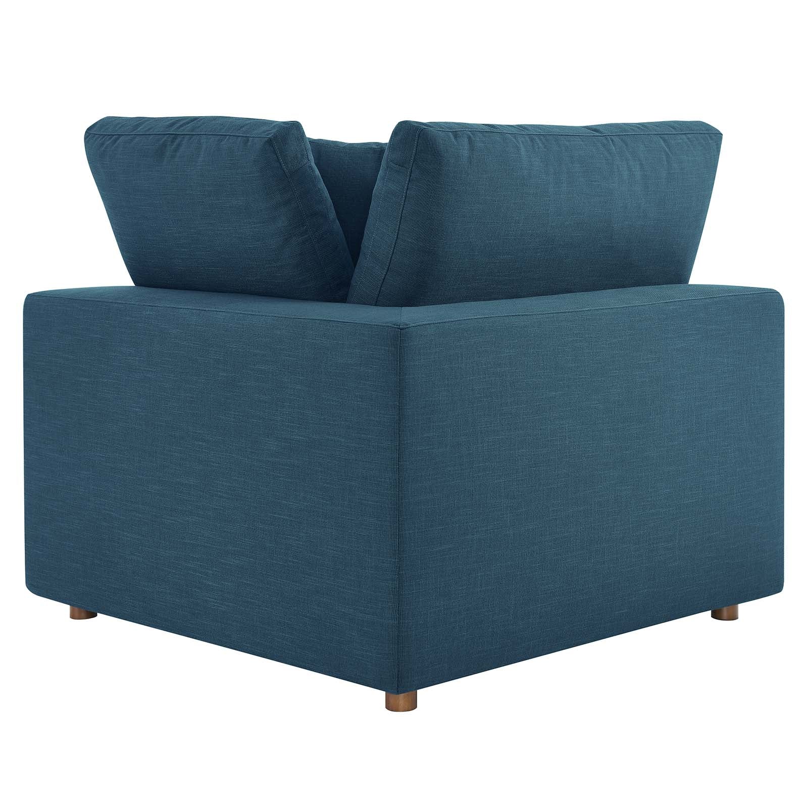 Modway Sectional Sofas - Commix 157" Down Filled 5 Piece Sectional Sofa Set Azure