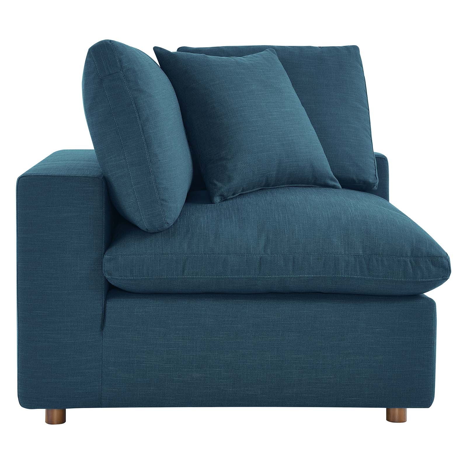 Modway Sectional Sofas - Commix 157" Down Filled 5 Piece Sectional Sofa Set Azure