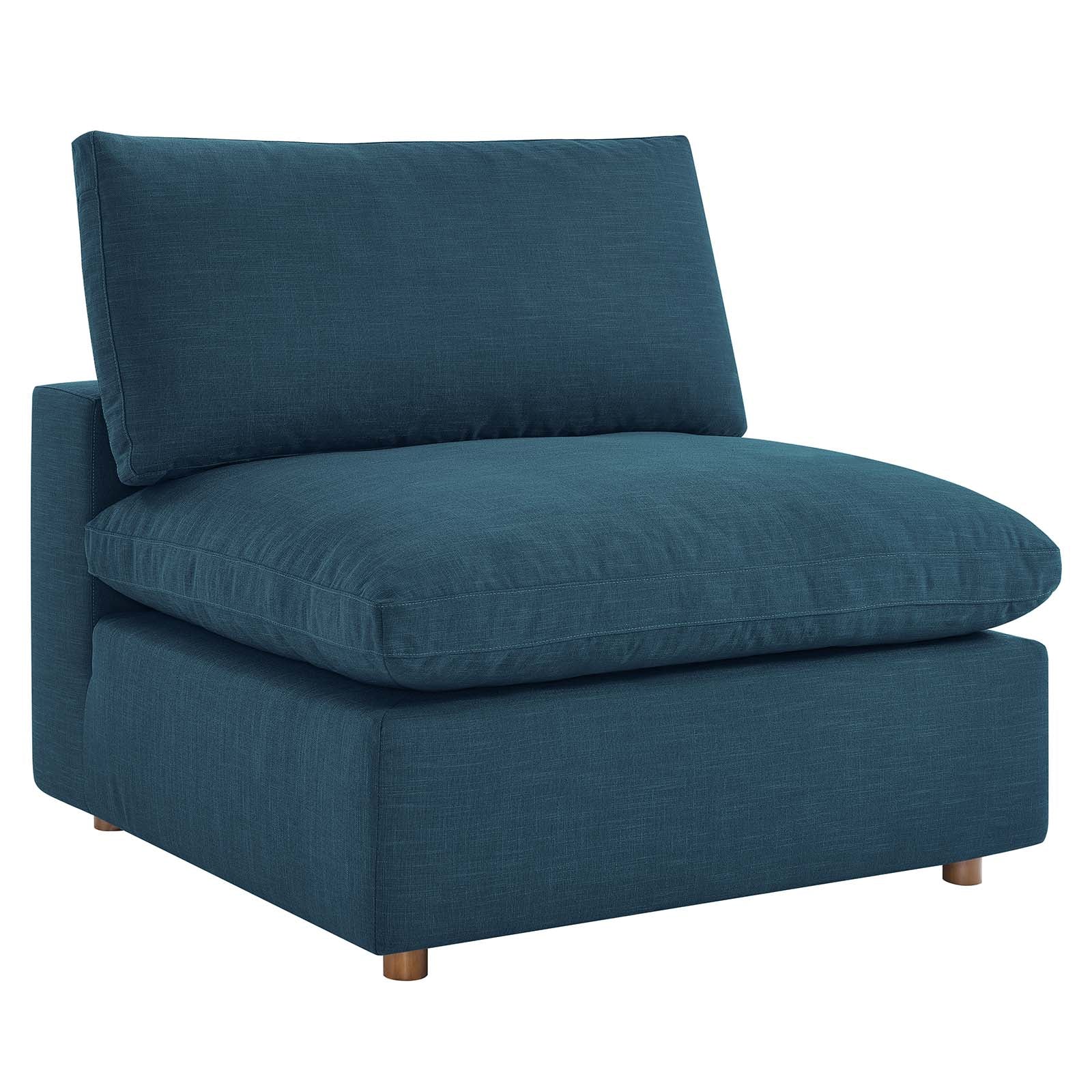 Modway Sectional Sofas - Commix 157" Down Filled 5 Piece Sectional Sofa Set Azure