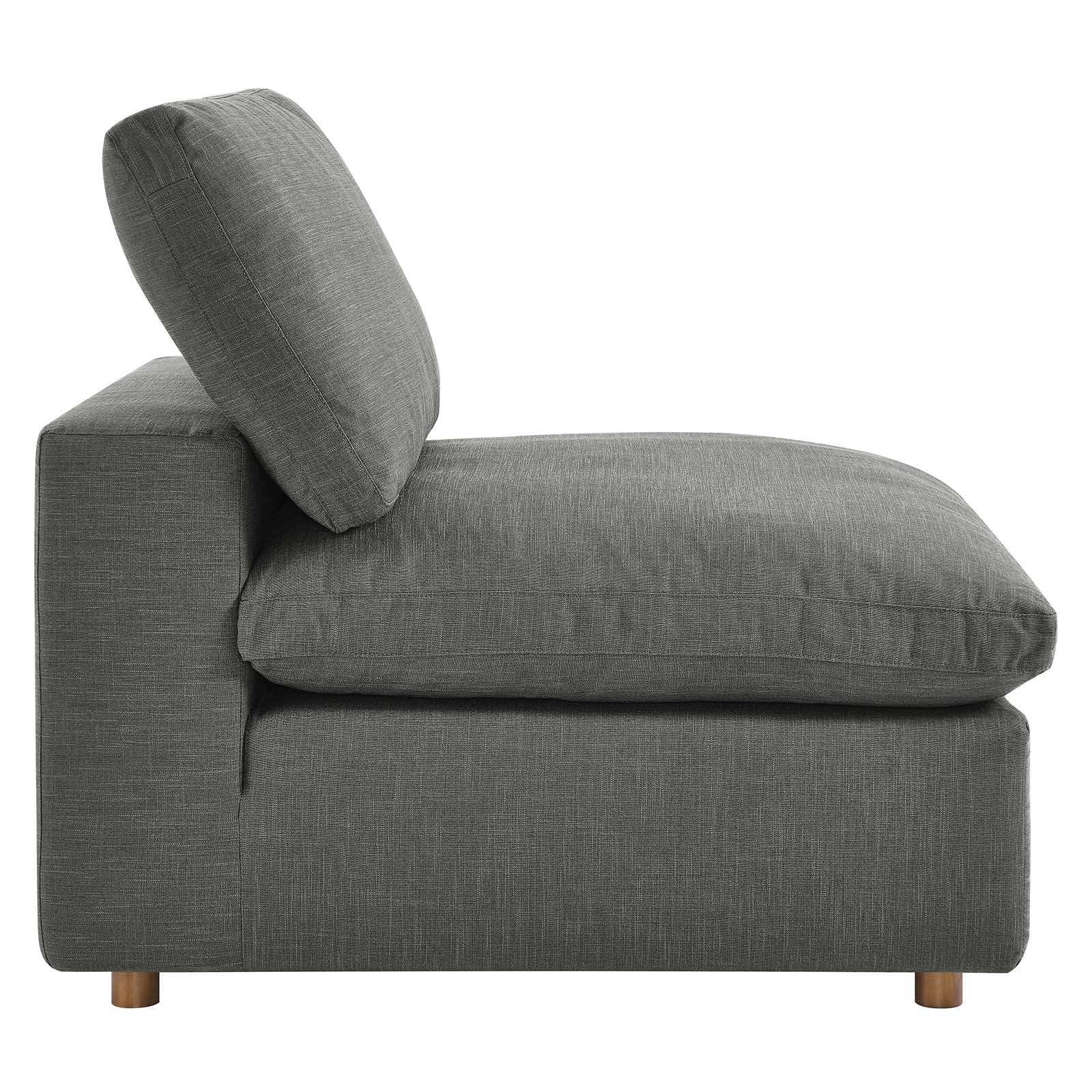 Modway Living Room Sets - Commix Down Filled Overstuffed 5 Piece 118" W Sectional Sofa Set Gray